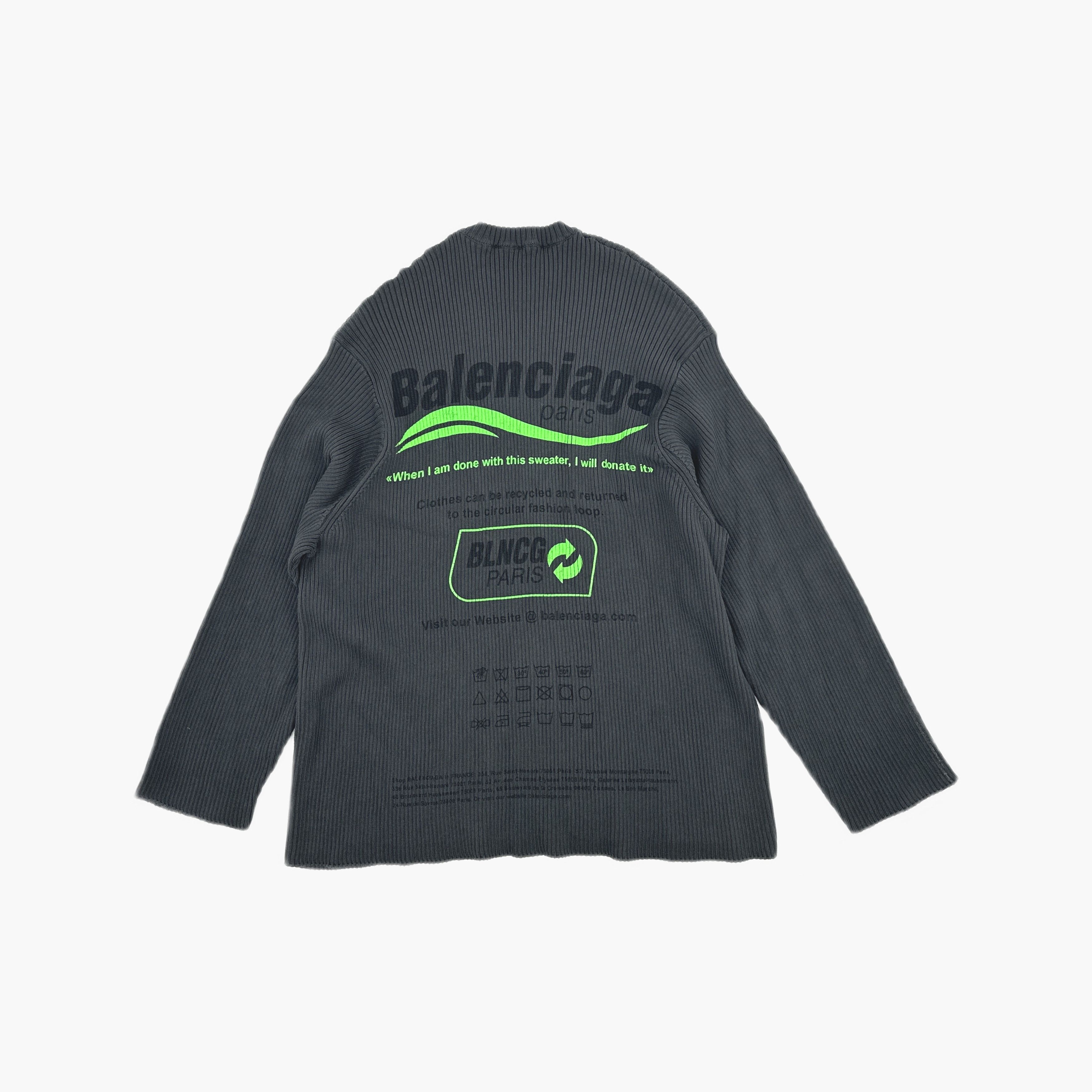 Balenciaga Balenciaga Logo Knit Sweater Size M Size M / US 6-8 / IT 42-44 - 2 Thumbnail