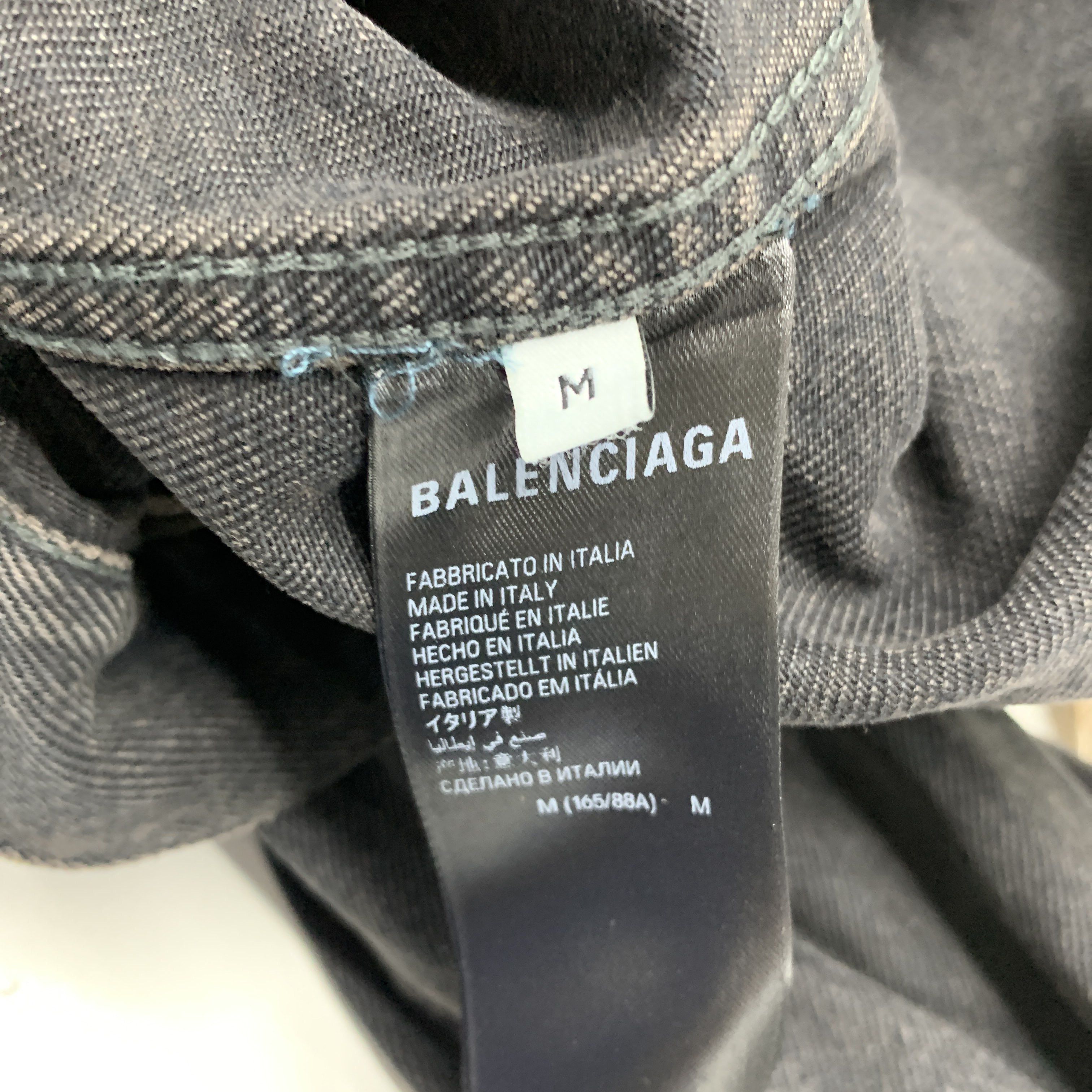 Balenciaga Balenciaga Logo Denim Jacket Size M Size US M / EU 48-50 / 2 - 3 Thumbnail