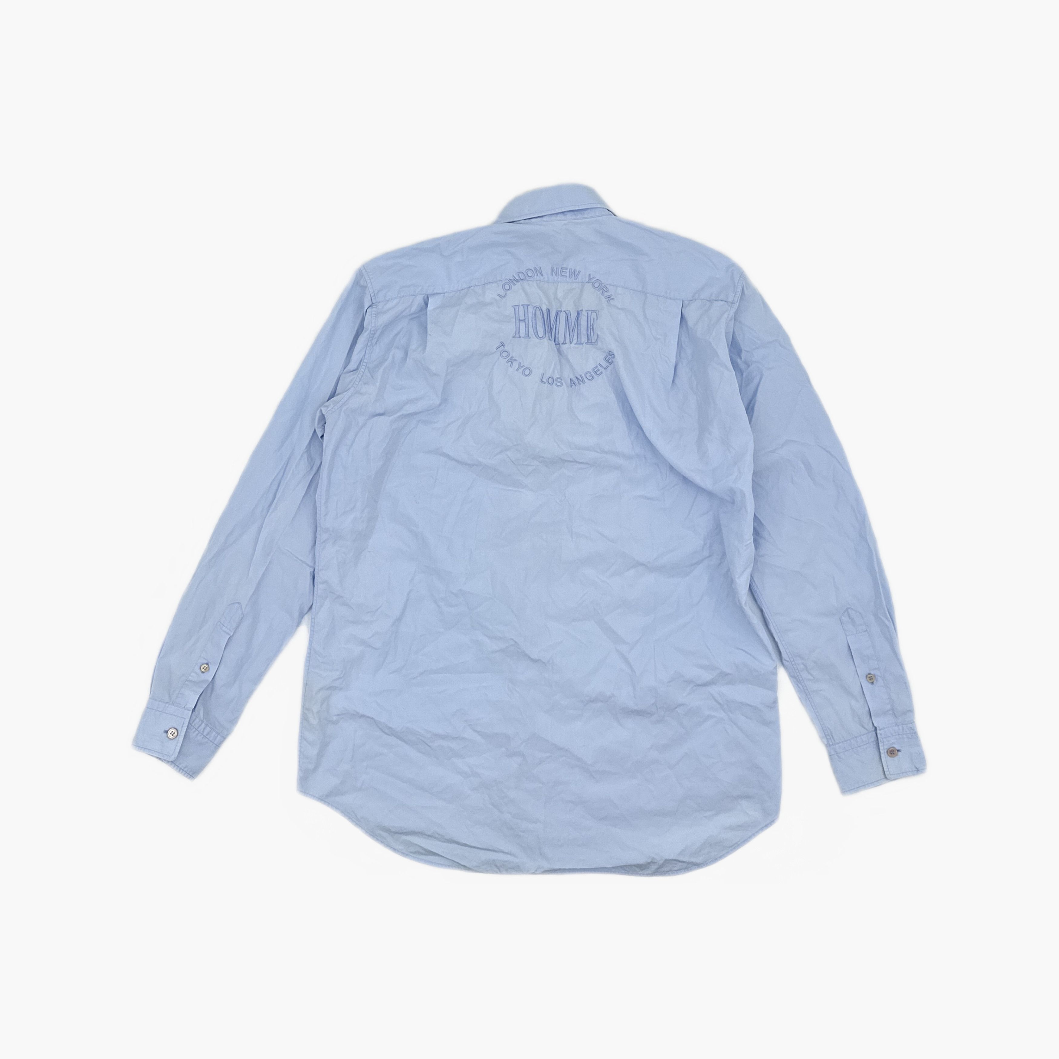 Balenciaga Balenciaga Homme Embroidered Button Up Shirt Size S Size US S / EU 44-46 / 1 - 2 Thumbnail
