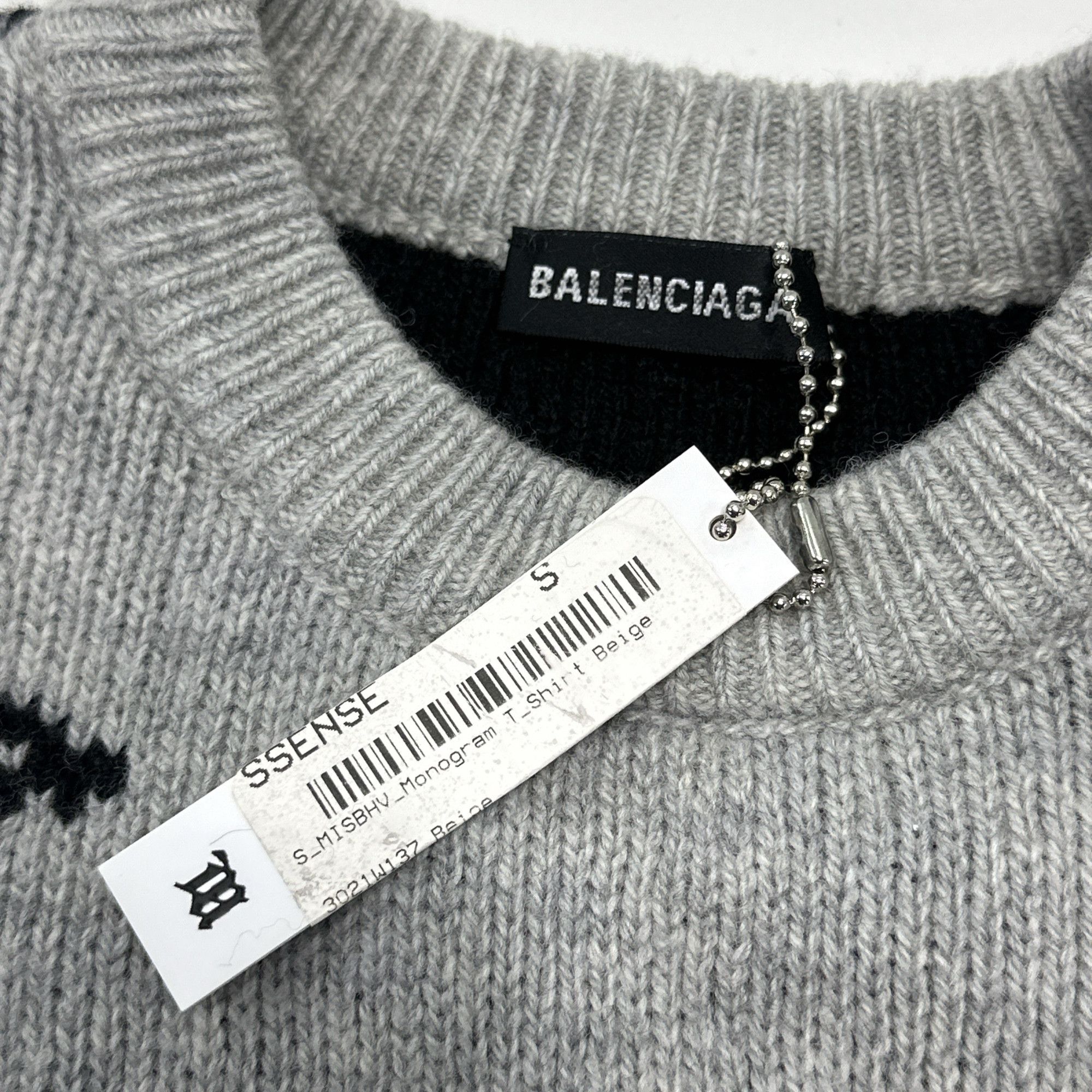 Balenciaga Balenciaga All-Over Logo Sweater Size S Size US S / EU 44-46 / 1 - 3 Thumbnail