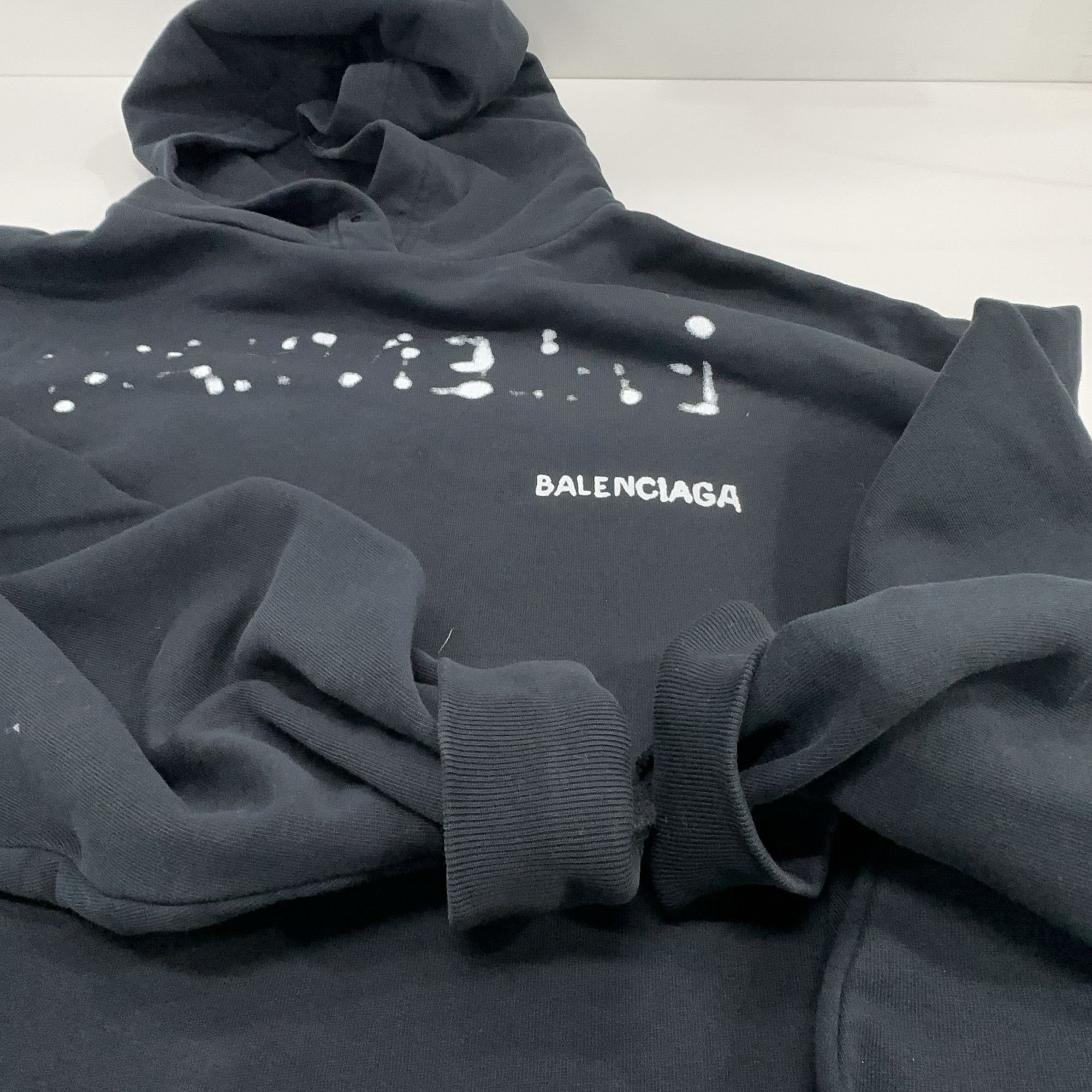 Balenciaga Balenciaga Logo Print Hoodie Black Size XS Size US XS / EU 42 / 0 - 12 Thumbnail