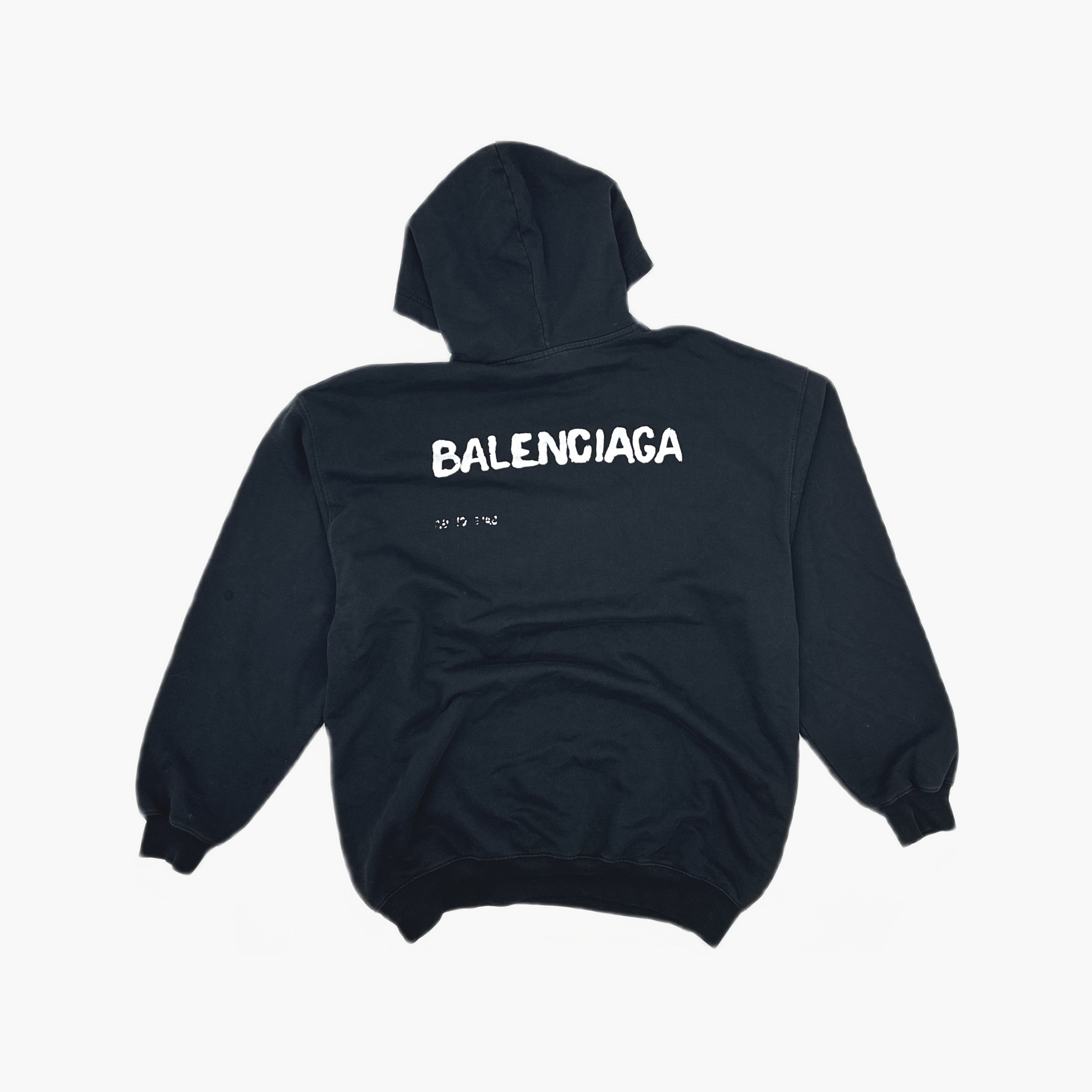 Balenciaga Balenciaga Logo Print Hoodie Black Size XS Size US XS / EU 42 / 0 - 2 Thumbnail