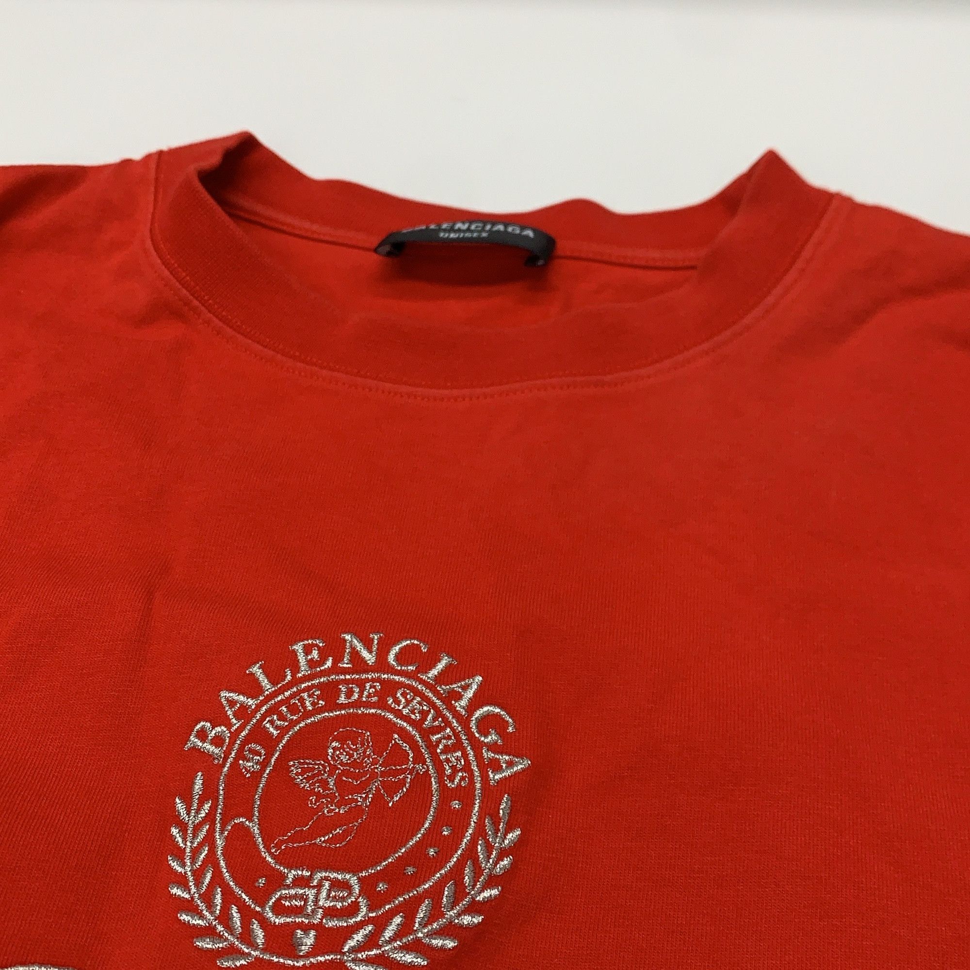 Balenciaga Balenciaga Logo Graphic T-Shirt Red Size M Size US M / EU 48-50 / 2 - 6 Thumbnail