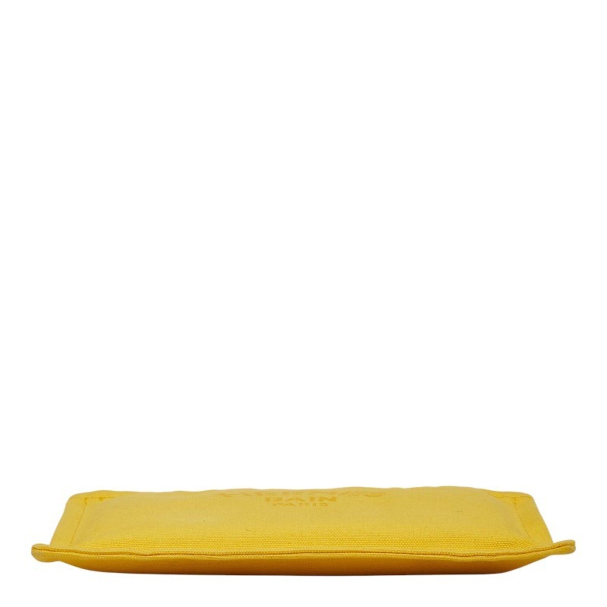 Hermes Hermes Yachting PM Handbag Pouch Accessory Case Yellow Cotton Women's HERMES Size ONE SIZE - 3 Thumbnail