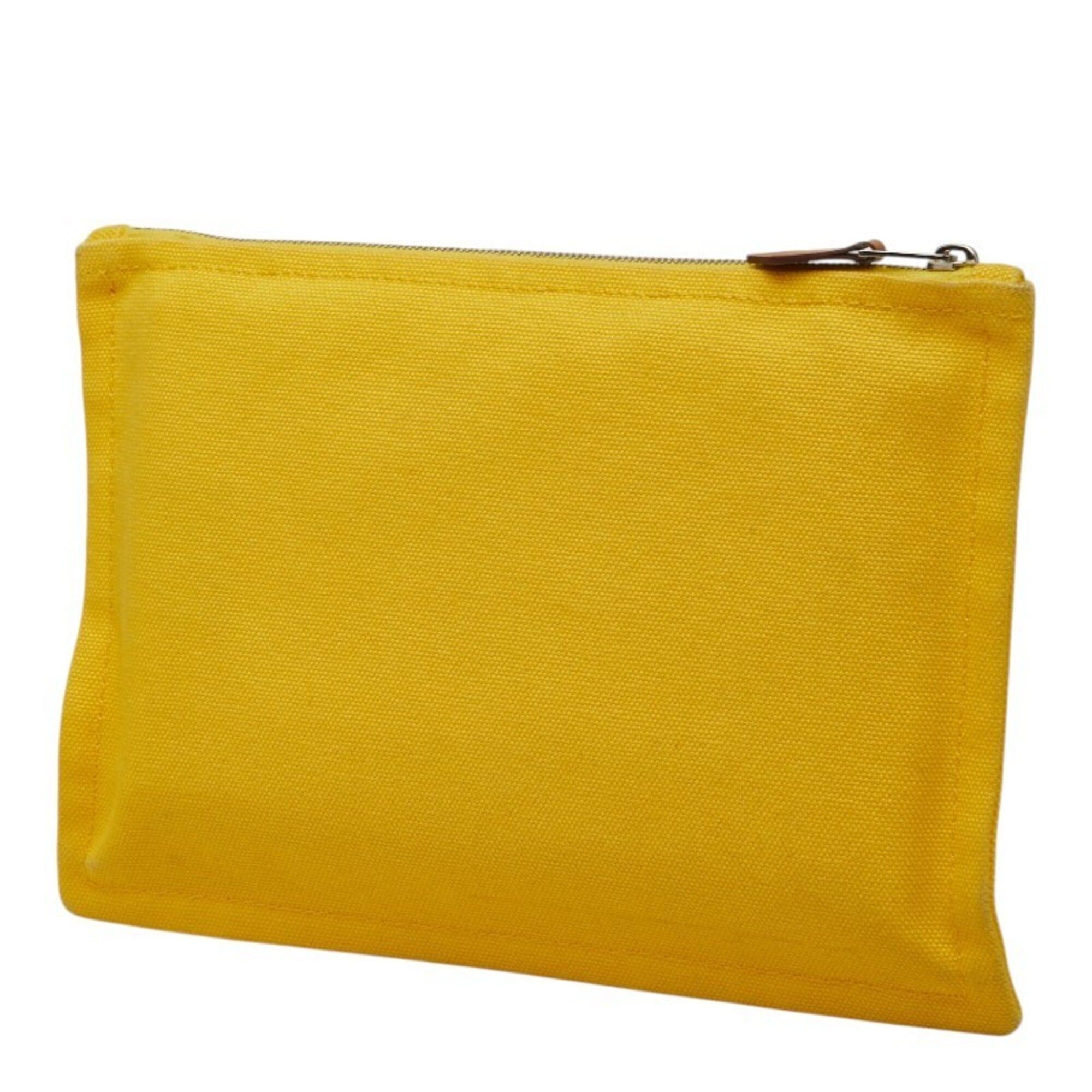 Hermes Hermes Yachting PM Handbag Pouch Accessory Case Yellow Cotton Women's HERMES Size ONE SIZE - 2 Thumbnail
