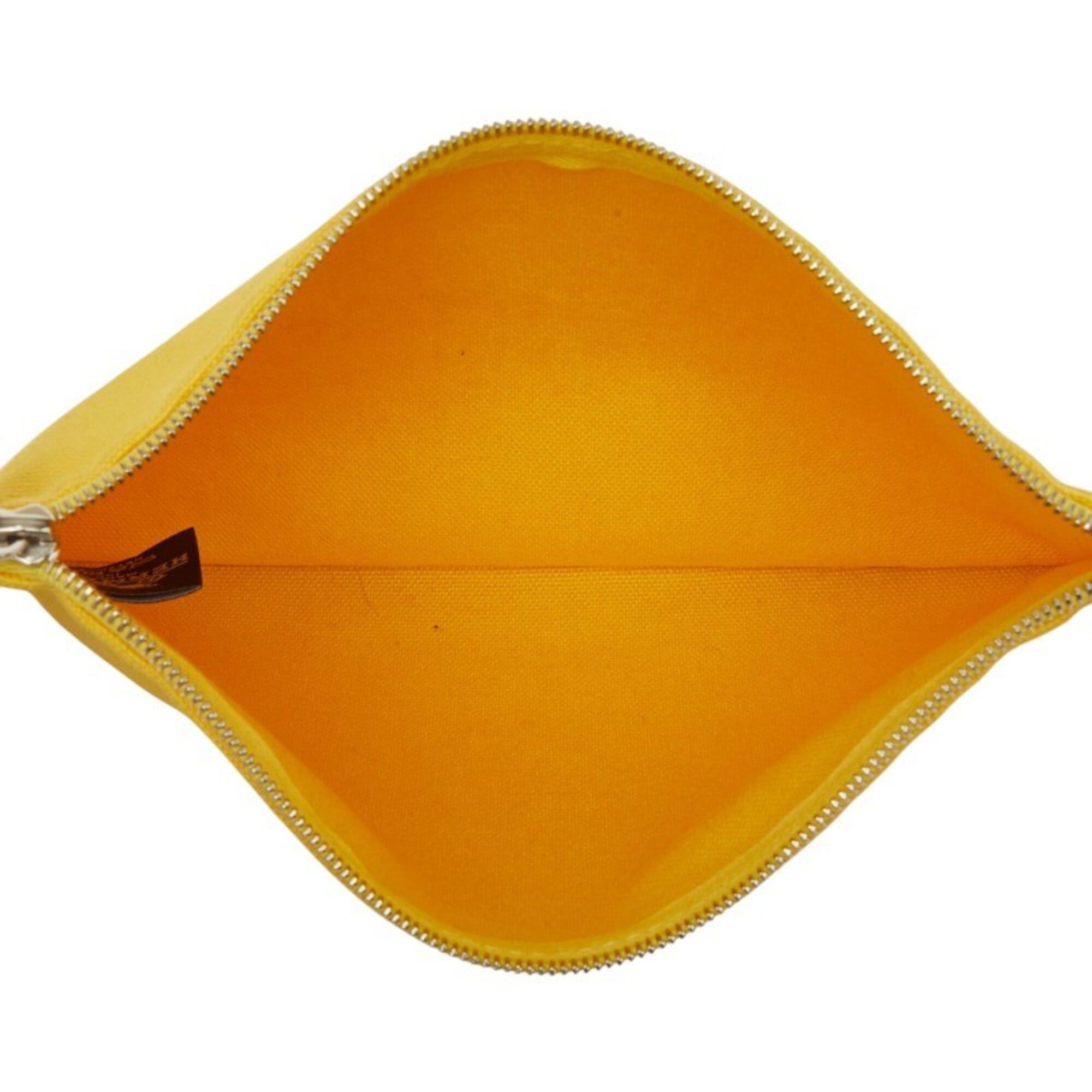 Hermes Hermes Yachting PM Handbag Pouch Accessory Case Yellow Cotton Women's HERMES Size ONE SIZE - 6 Thumbnail