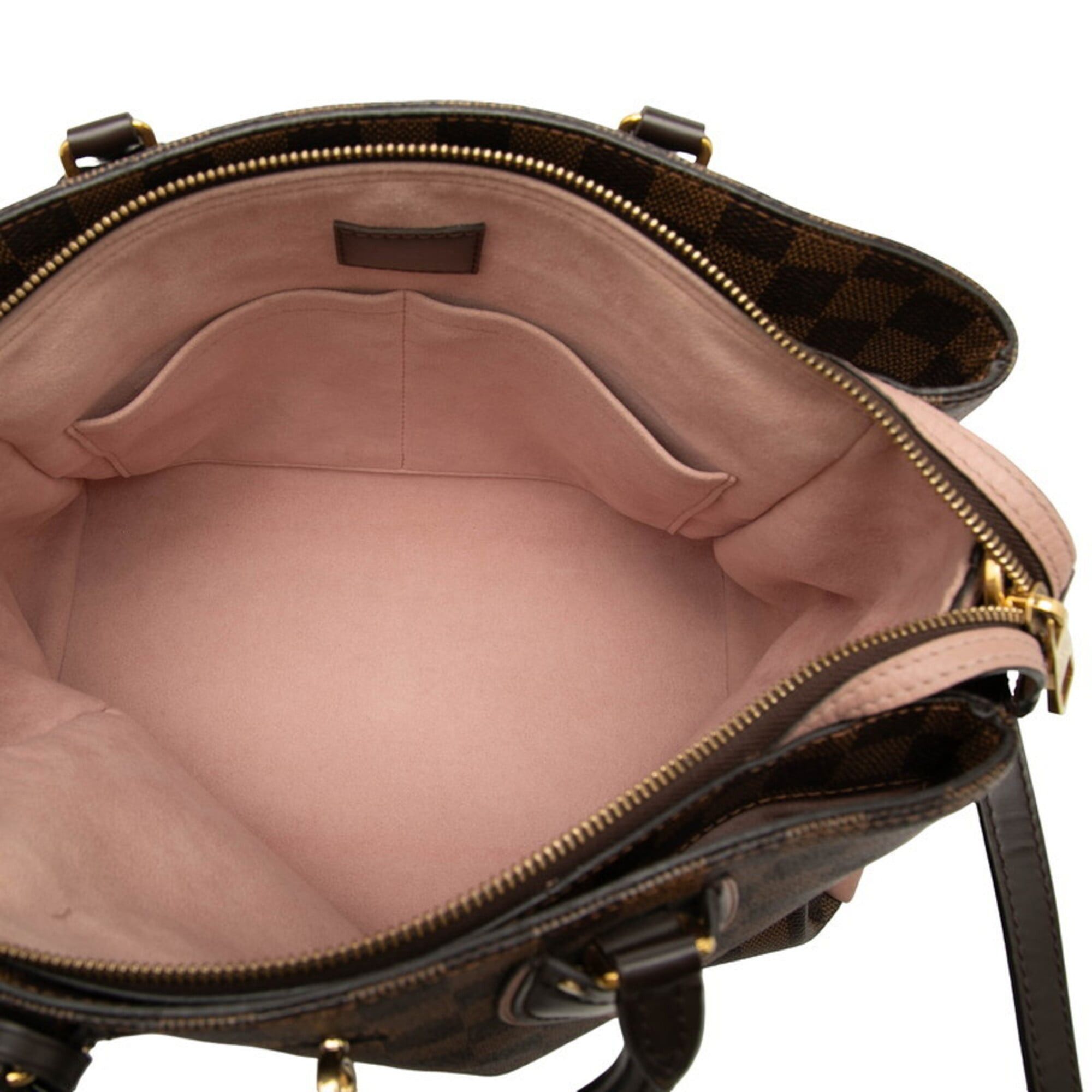 Louis Vuitton Louis Vuitton Damier Normandie Handbag Shoulder Bag 2WAY N41488 Brown Magnolia Pink Leather Women's LOUIS VUITTON Size ONE SIZE - 4 Thumbnail