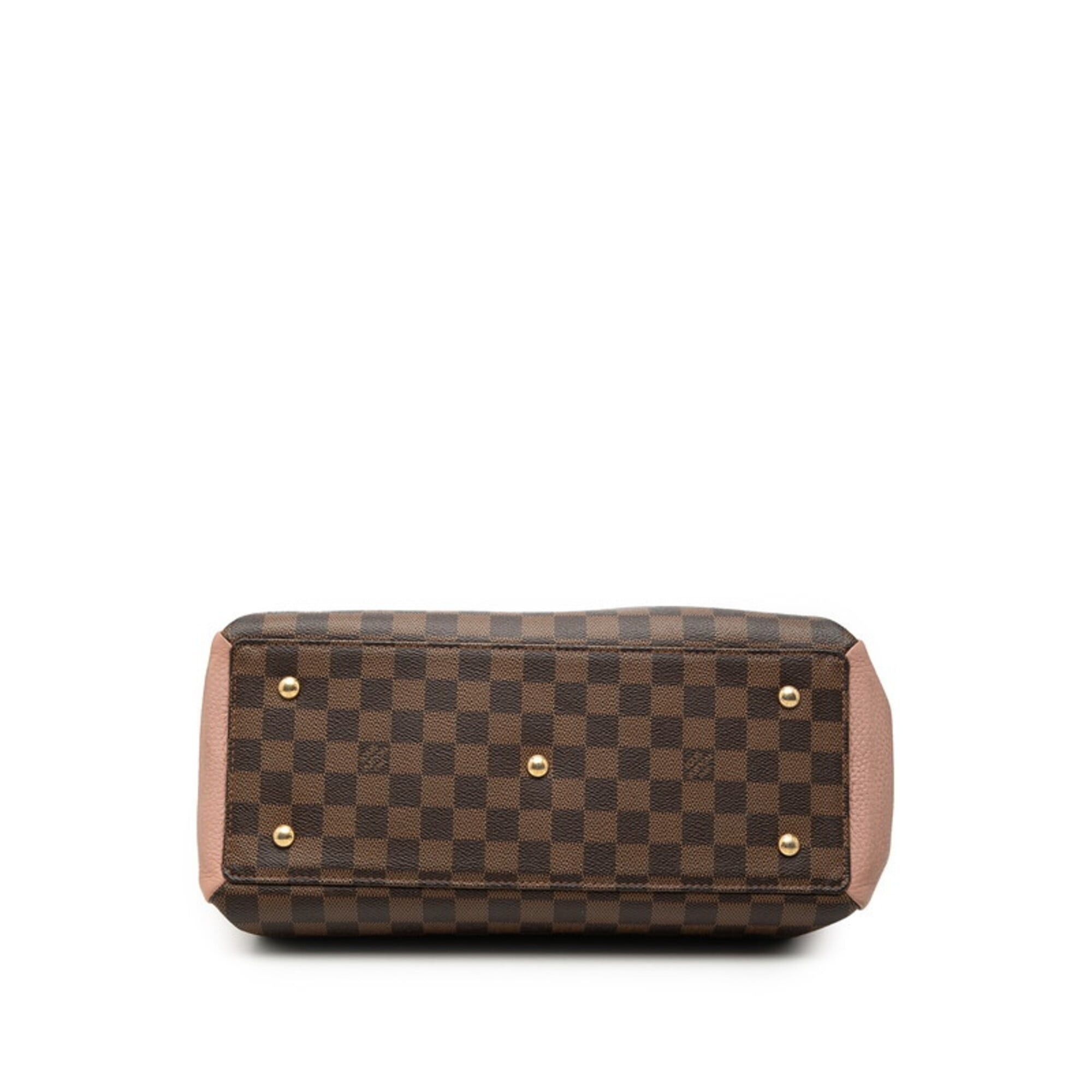 Louis Vuitton Louis Vuitton Damier Normandie Handbag Shoulder Bag 2WAY N41488 Brown Magnolia Pink Leather Women's LOUIS VUITTON Size ONE SIZE - 3 Thumbnail