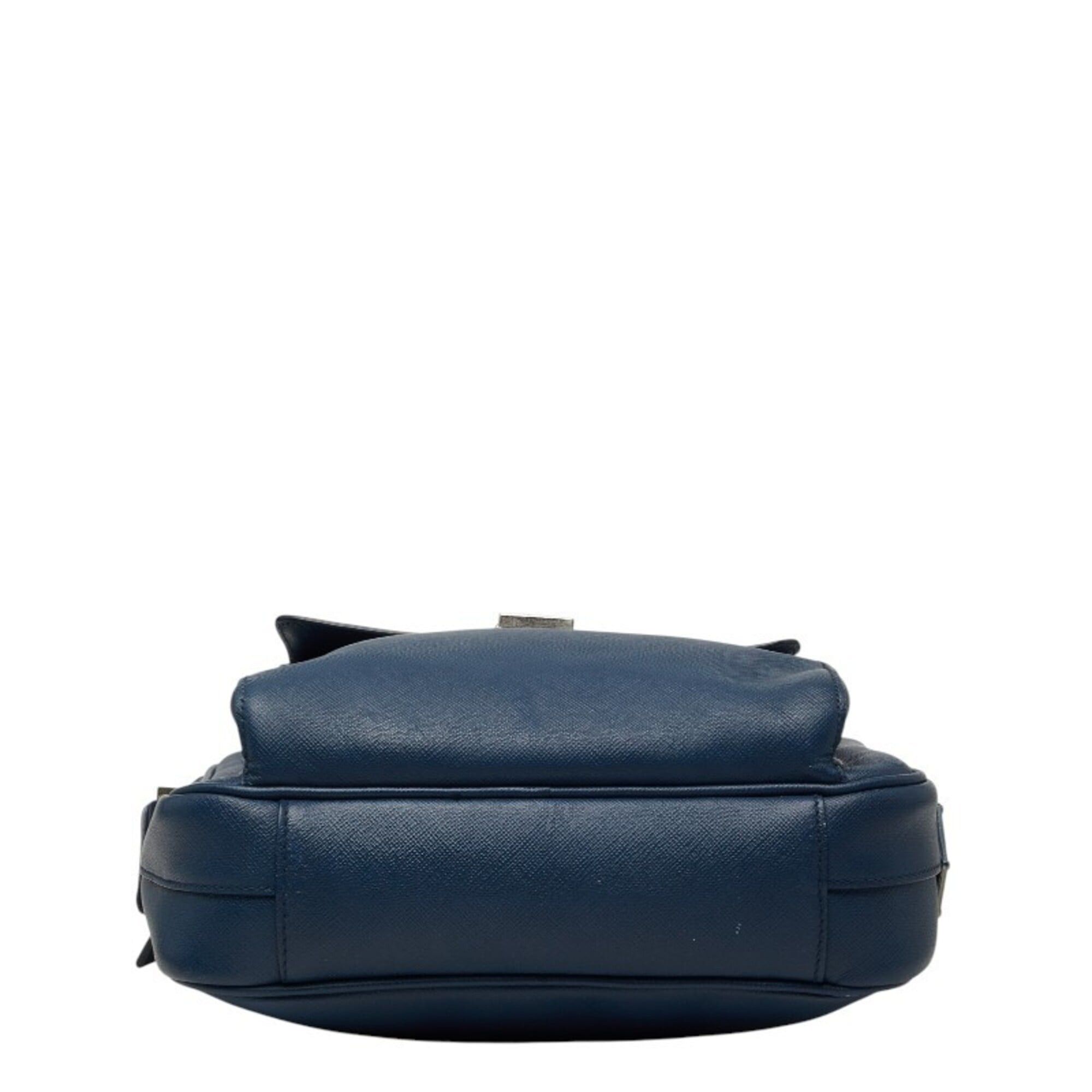 Prada Prada Triangle Logo Plate Crossbody Shoulder Bag, Navy Saffiano Leather, Women's PRADA Size ONE SIZE - 3 Thumbnail