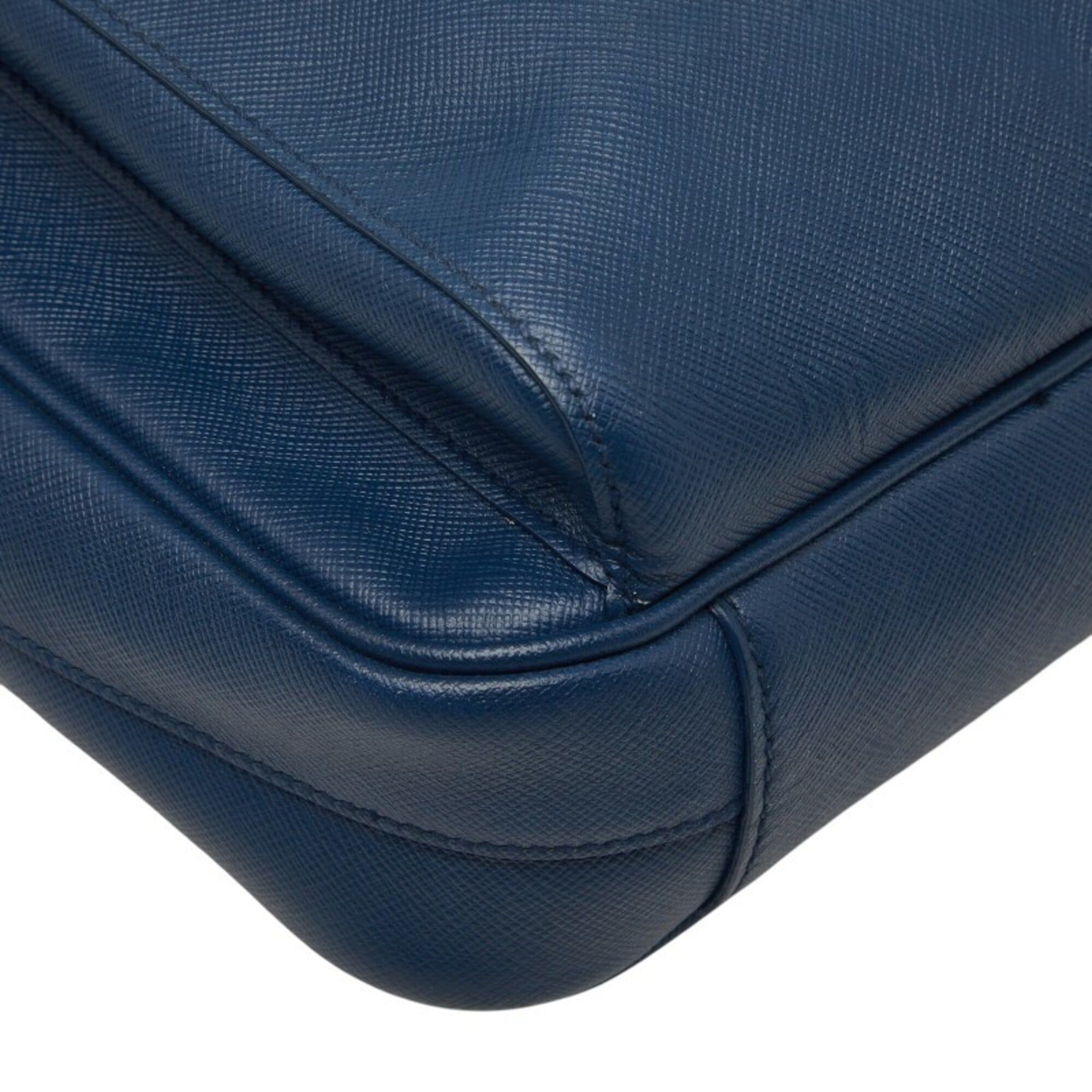 Prada Prada Triangle Logo Plate Crossbody Shoulder Bag, Navy Saffiano Leather, Women's PRADA Size ONE SIZE - 5 Thumbnail