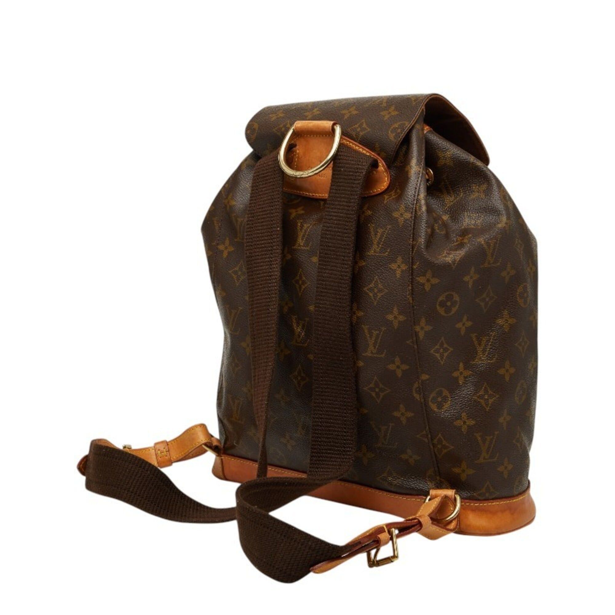 Louis Vuitton Louis Vuitton Monogram Montsouris GM Backpack M51135 Brown Leather Women's LOUIS VUITTON Size ONE SIZE - 2 Thumbnail