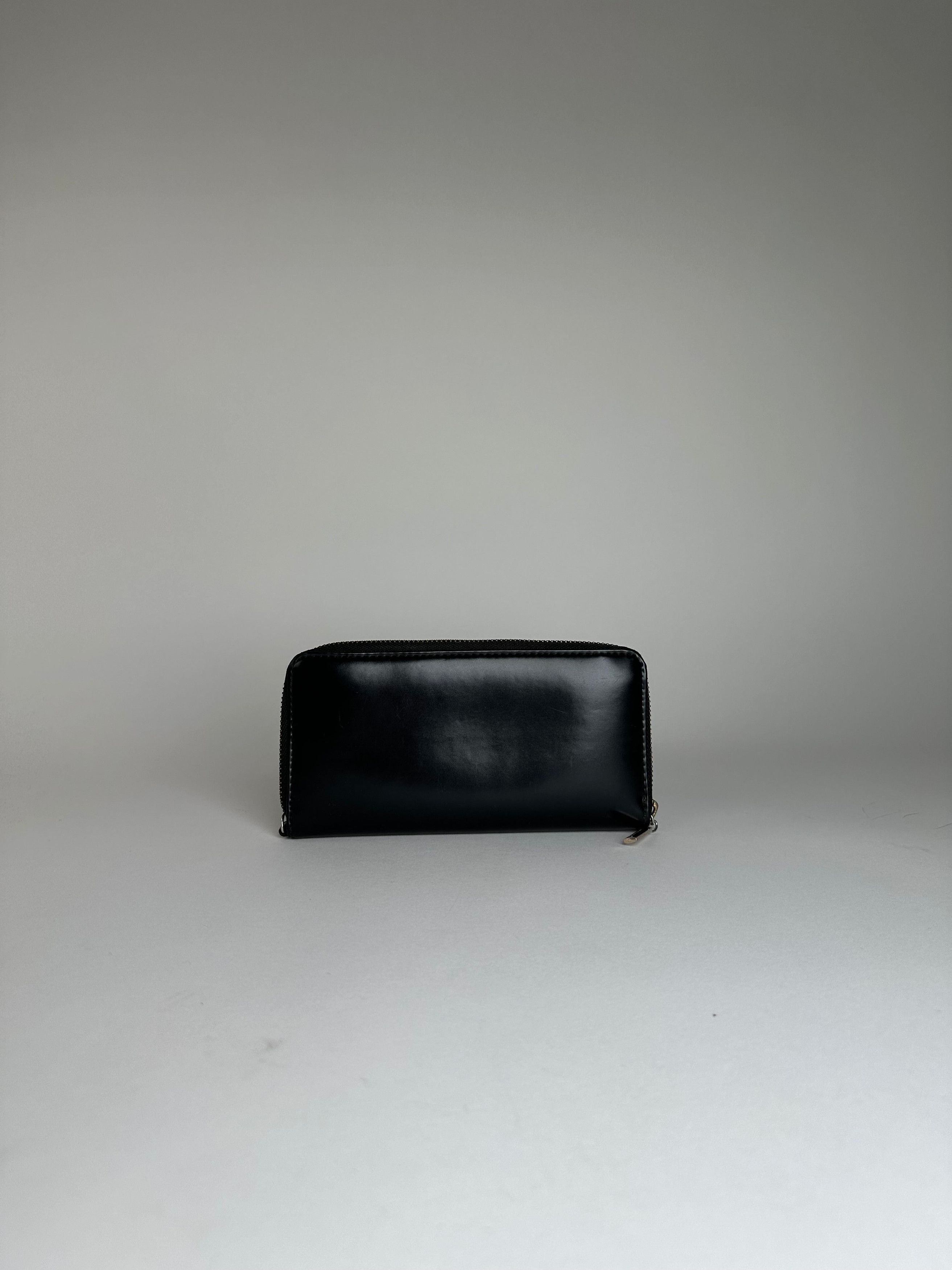 Other Vintage Junko Koshino Zip-Around Wallet Leather Black Size ONE SIZE - 2 Thumbnail