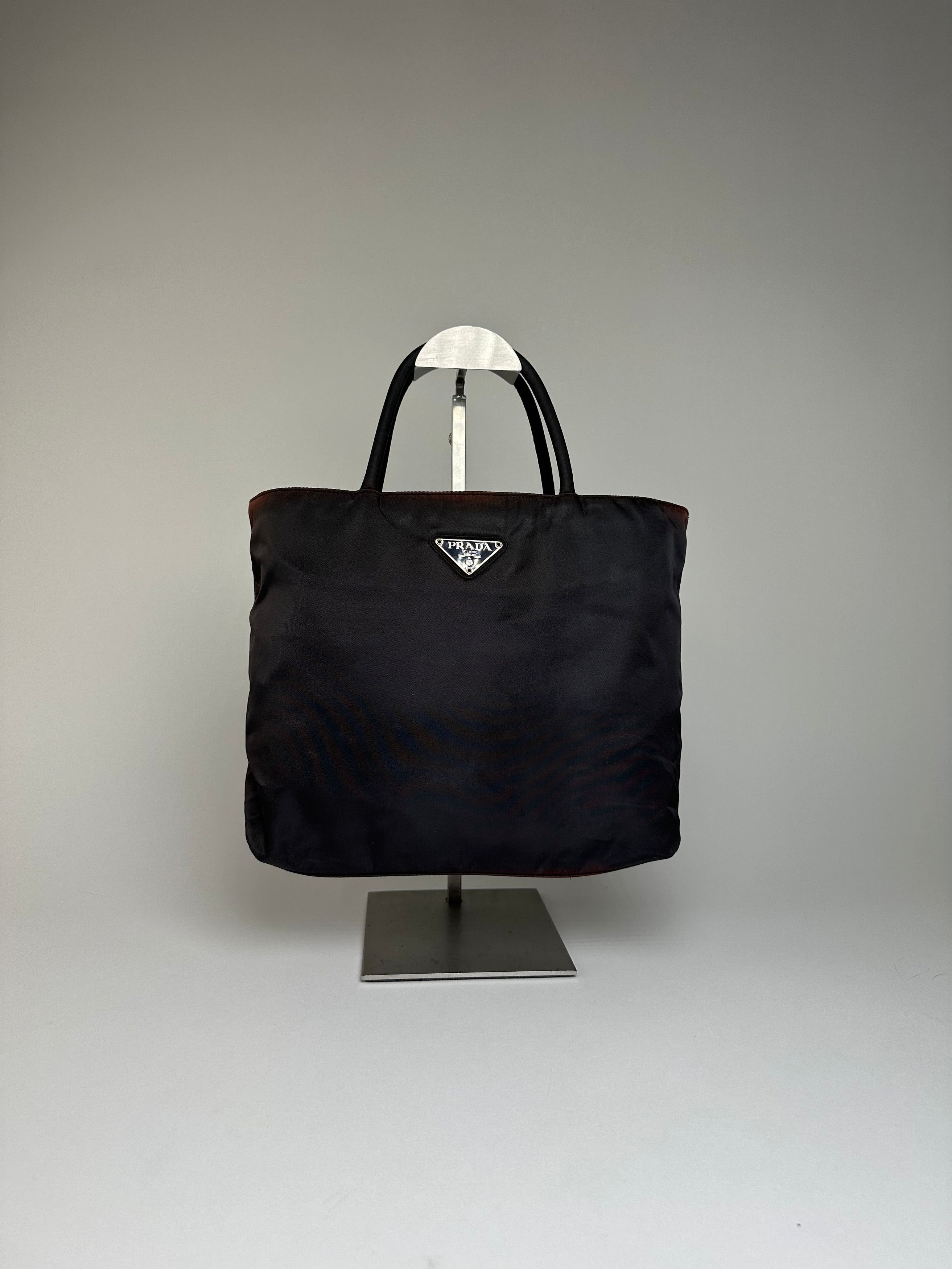Prada Vintage Nylon Tote Bag Black Size ONE SIZE - 8 Thumbnail