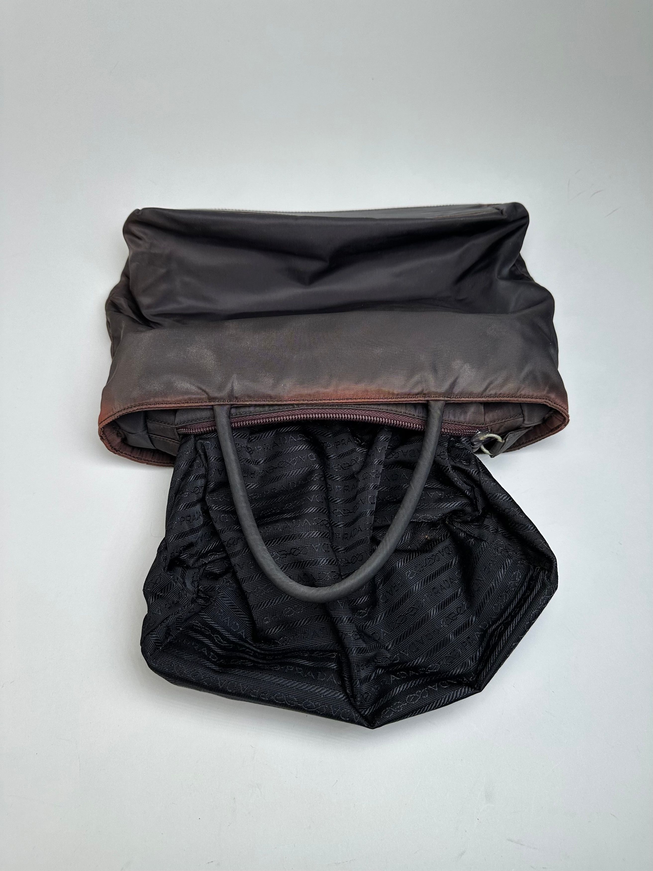 Prada Vintage Nylon Tote Bag Black Size ONE SIZE - 3 Thumbnail