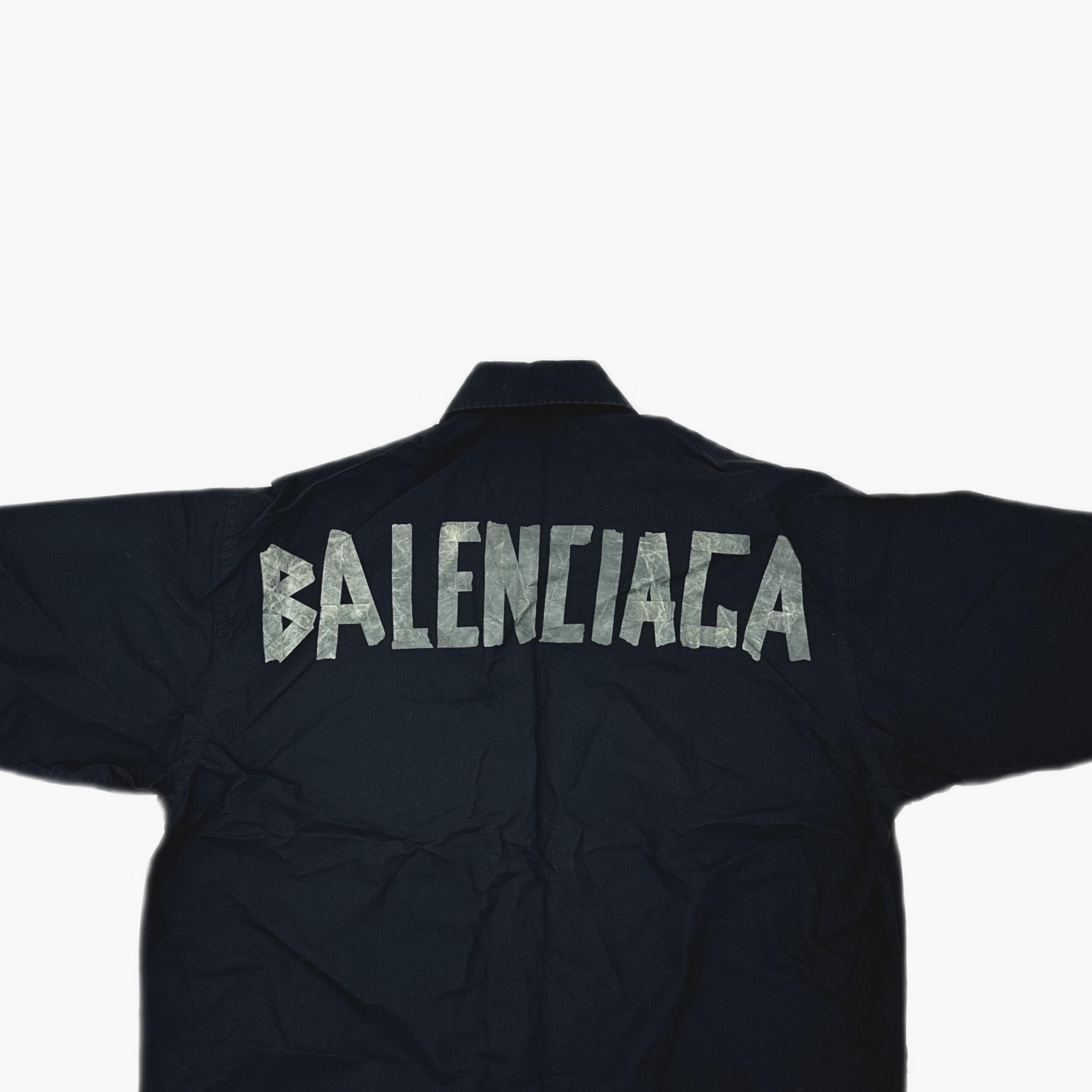 Balenciaga Balenciaga Back Logo Short Sleeve Shirt Size 37 Size US S / EU 44-46 / 1 - 3 Thumbnail