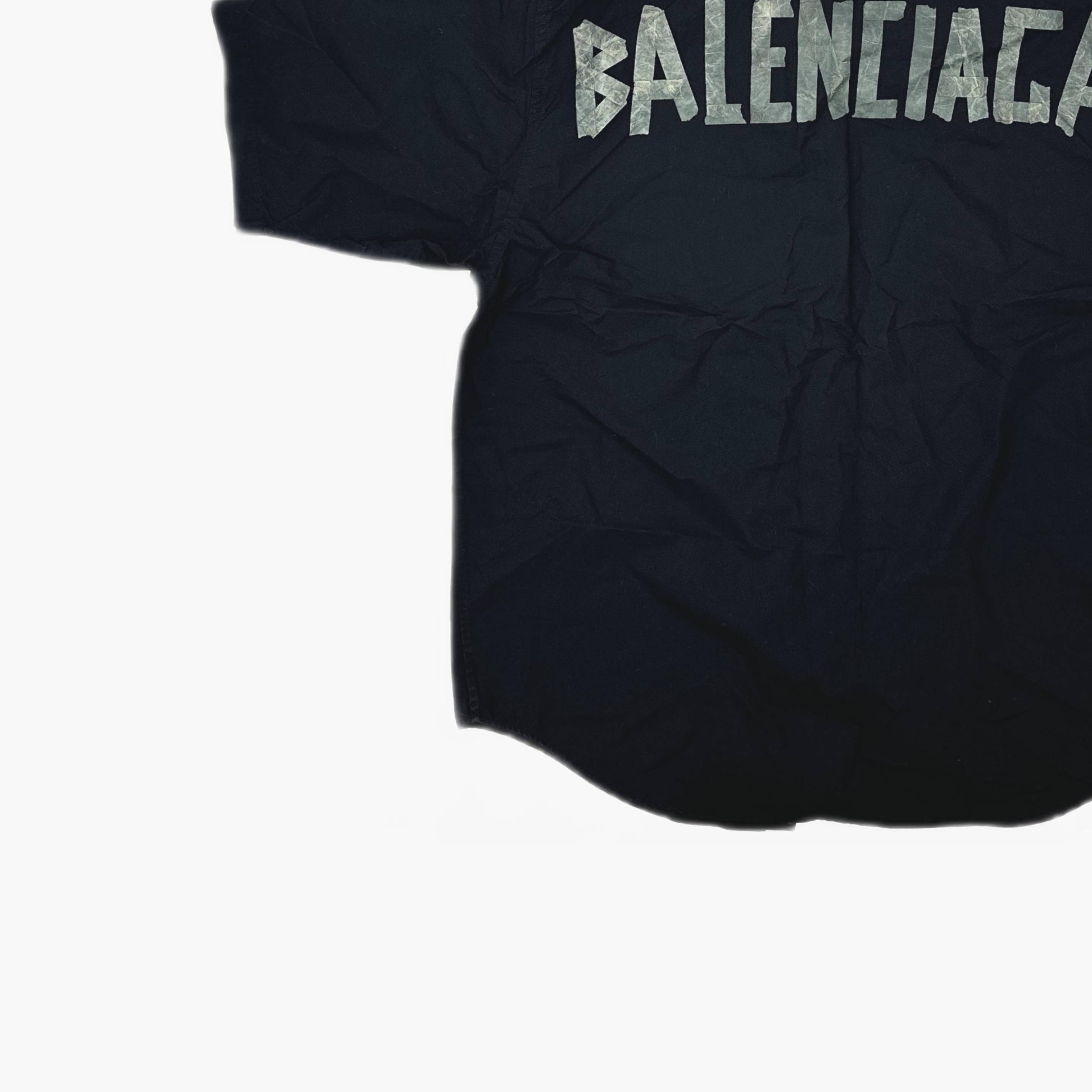 Balenciaga Balenciaga Back Logo Short Sleeve Shirt Size 37 Size US S / EU 44-46 / 1 - 4 Thumbnail