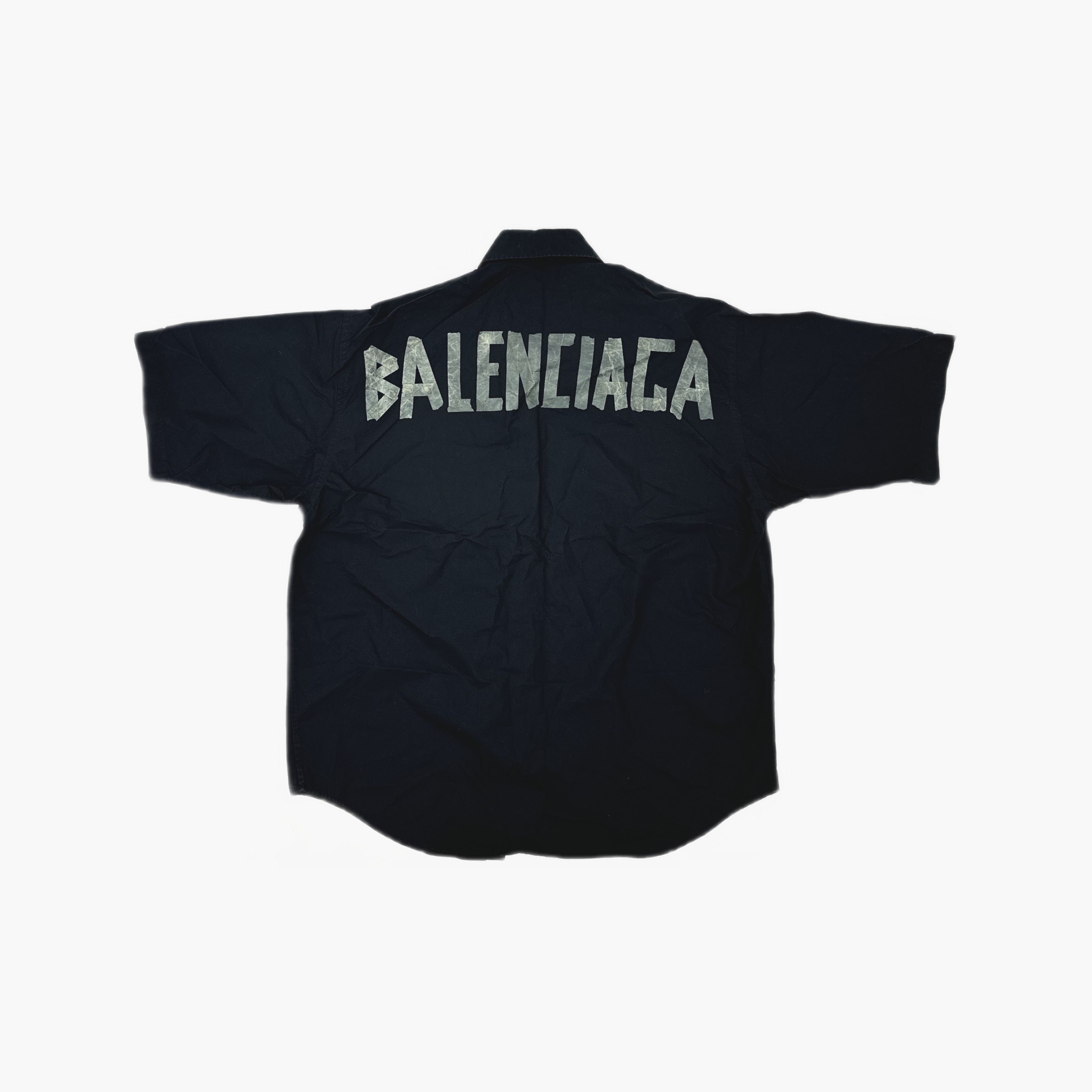 Balenciaga Balenciaga Back Logo Short Sleeve Shirt Size 37 Size US S / EU 44-46 / 1 - 2 Thumbnail
