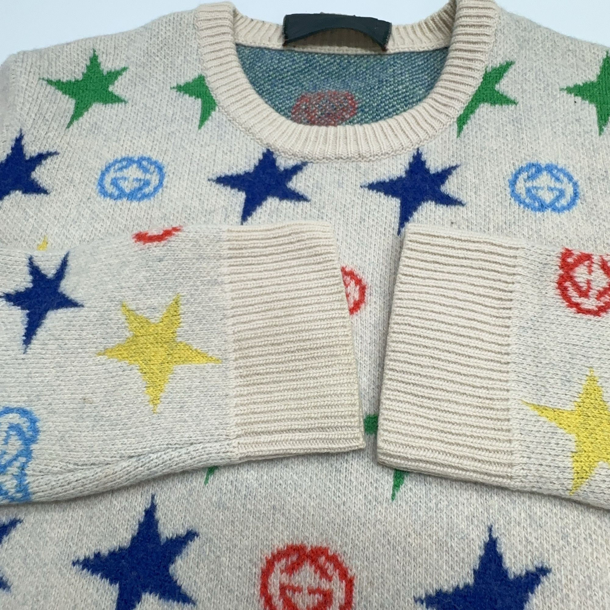 Gucci Gucci Star & GG Wool Sweater Size M Size US M / EU 48-50 / 2 - 6 Thumbnail