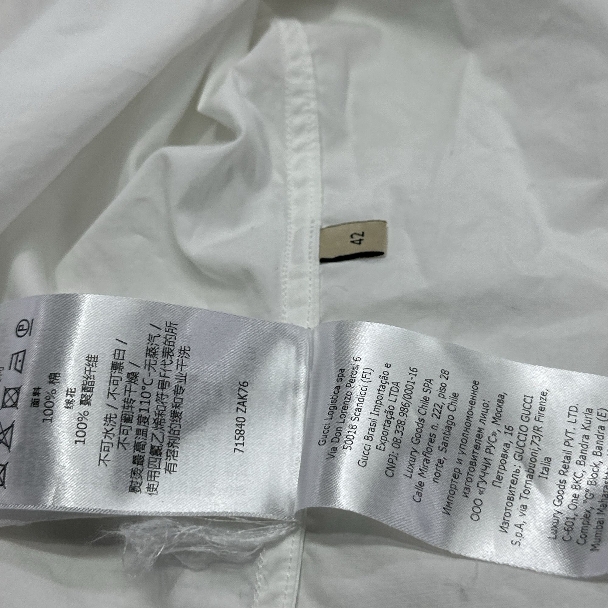Gucci Gucci Cotton Button Up Shirt Size IT 42 Size M / US 6-8 / IT 42-44 - 5 Thumbnail