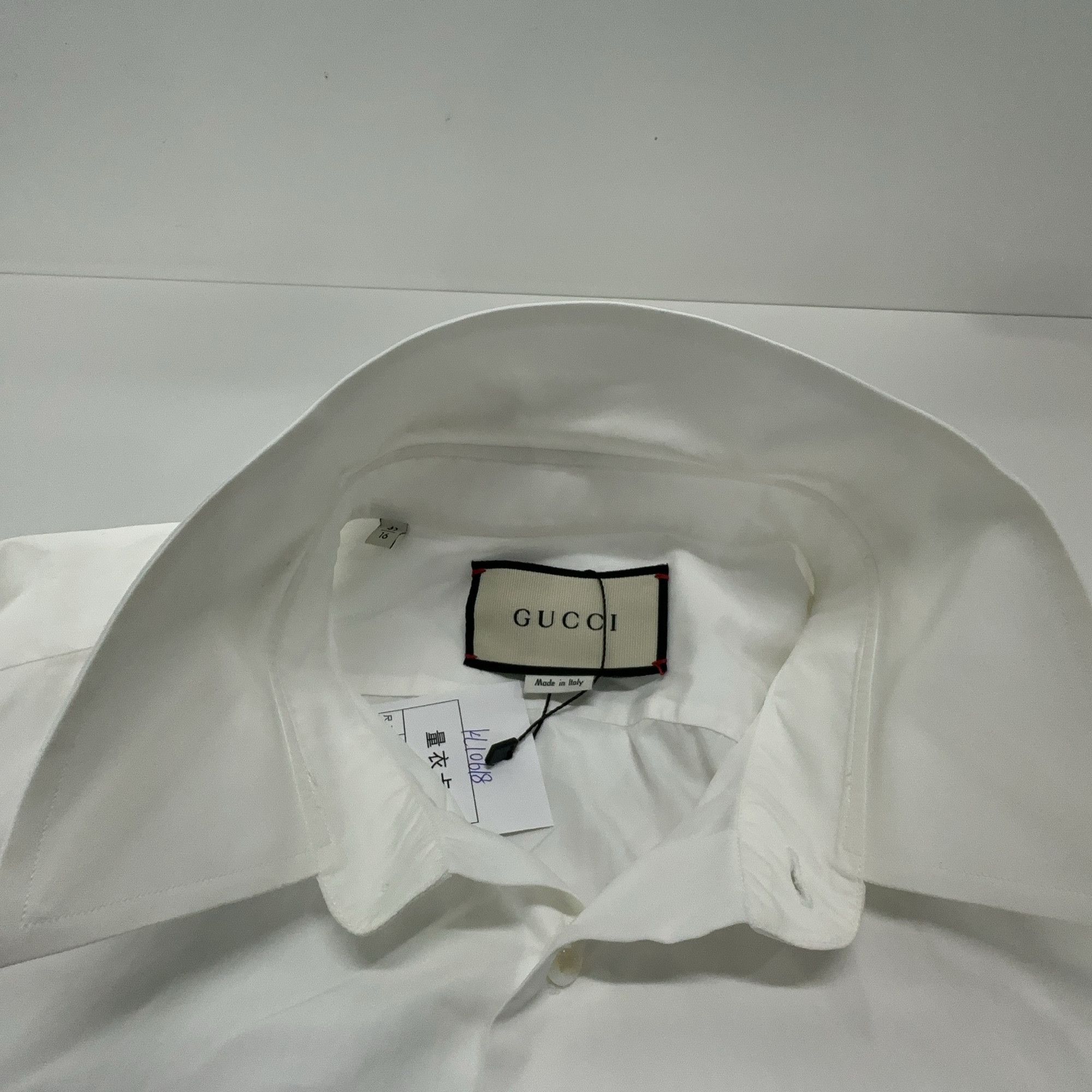 Gucci Gucci White Button Up Shirt Size L Size US L / EU 52-54 / 3 - 6 Thumbnail