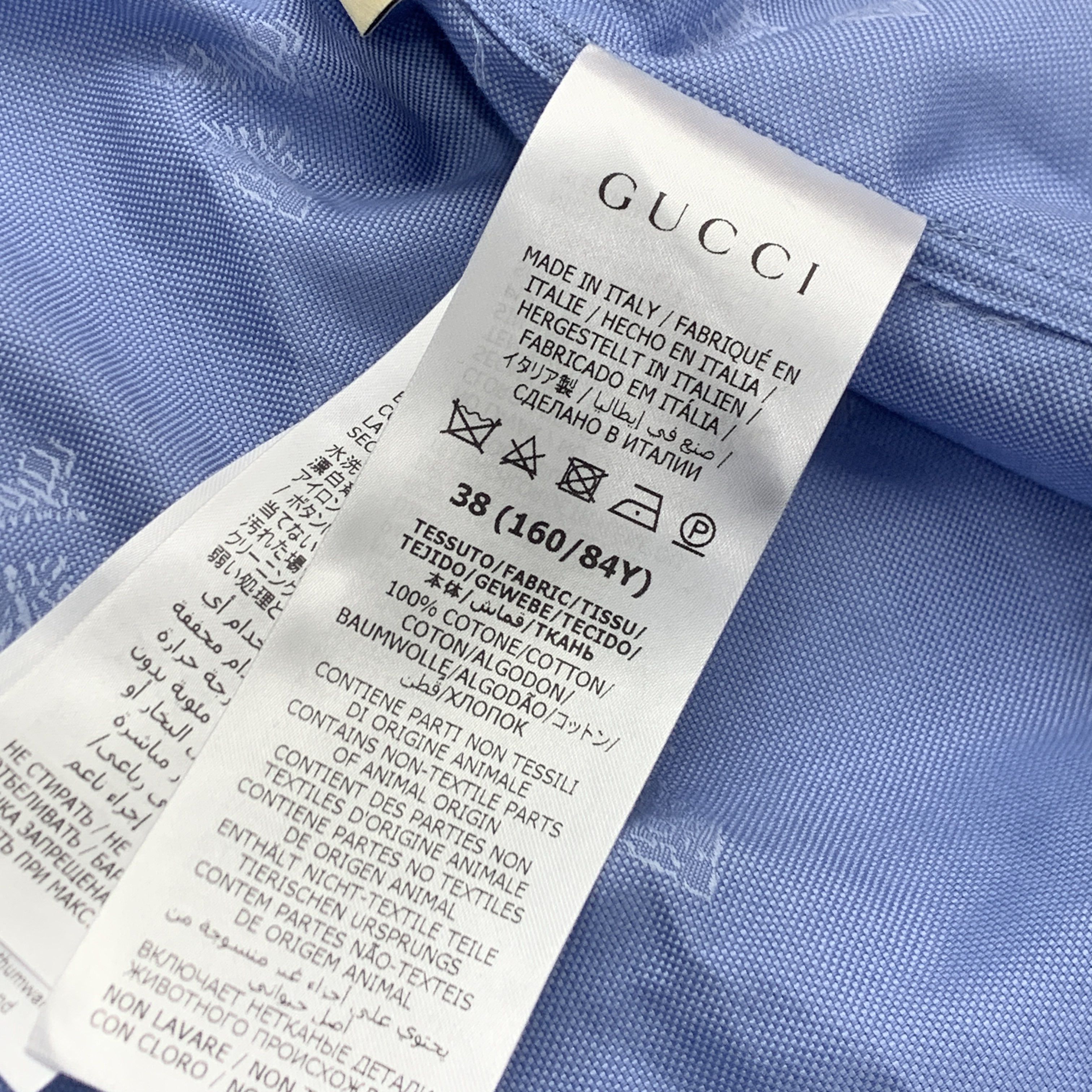 Gucci Gucci Monogram Cotton Button Up Shirt Size 38 Size XS / US 0-2 / IT 36-38 - 4 Thumbnail