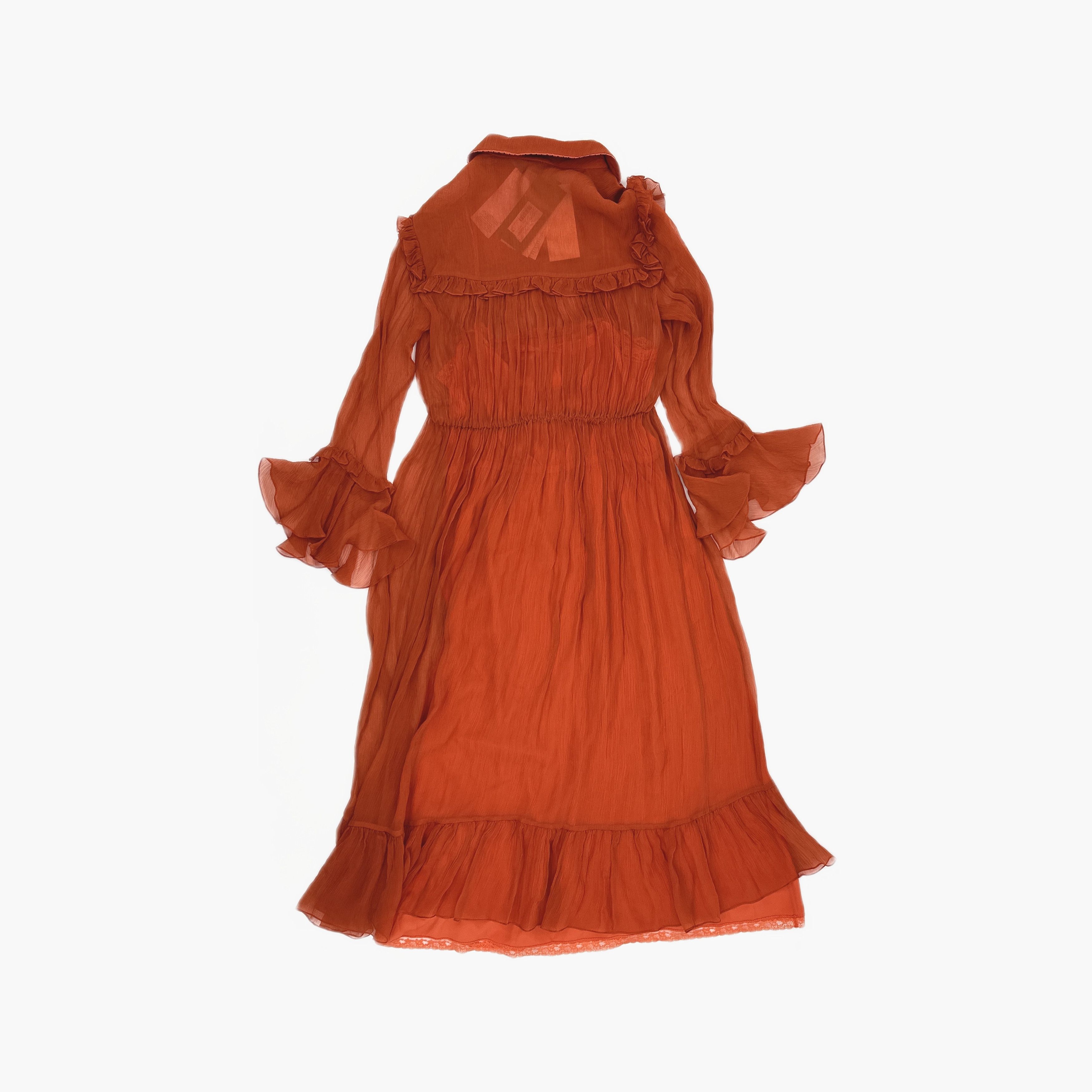 Gucci Gucci Ruffle Long Sleeve Dress Size 42 Size M / US 6-8 / IT 42-44 - 2 Thumbnail