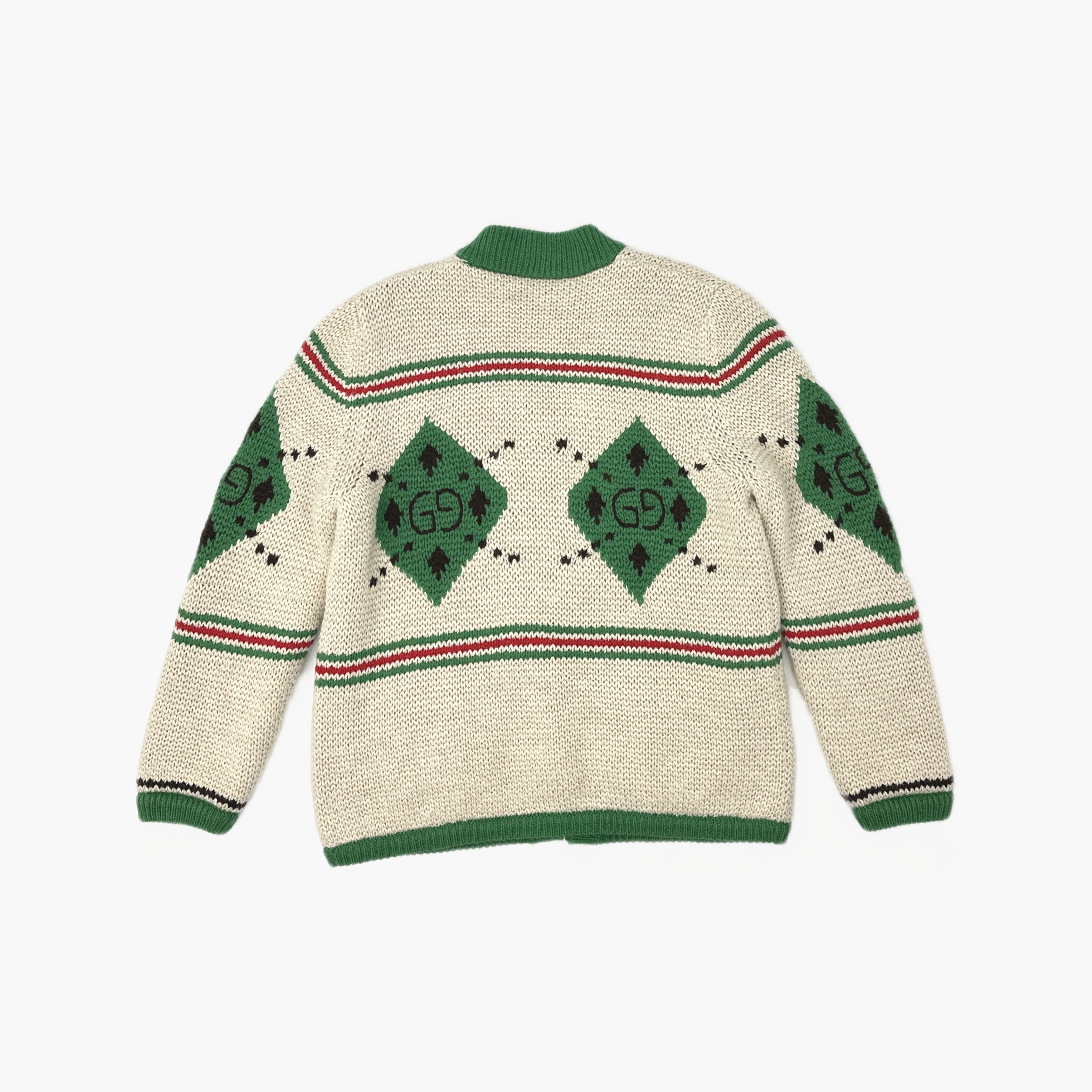 Gucci Gucci Jacquard Wool Alpaca Cardigan Size M Size M / US 6-8 / IT 42-44 - 2 Thumbnail