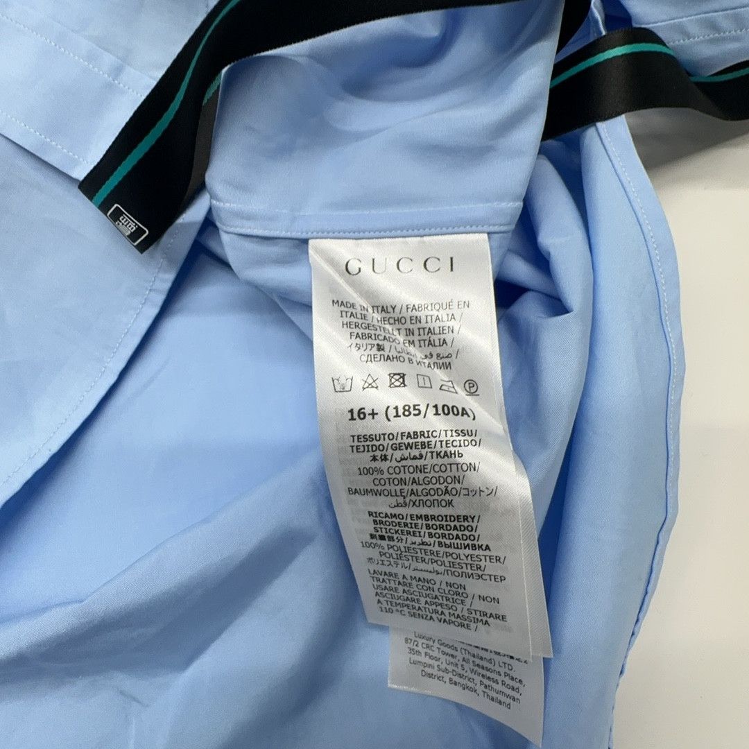 Gucci Gucci Logo Embroidery Button Up Shirt Size L Size US L / EU 52-54 / 3 - 3 Thumbnail