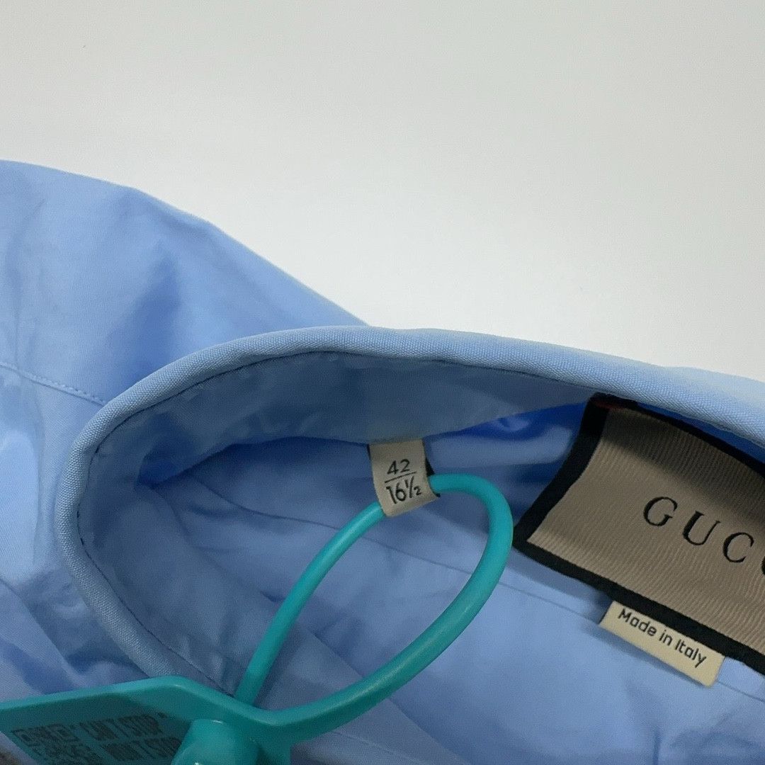 Gucci Gucci Logo Embroidery Button Up Shirt Size L Size US L / EU 52-54 / 3 - 7 Thumbnail