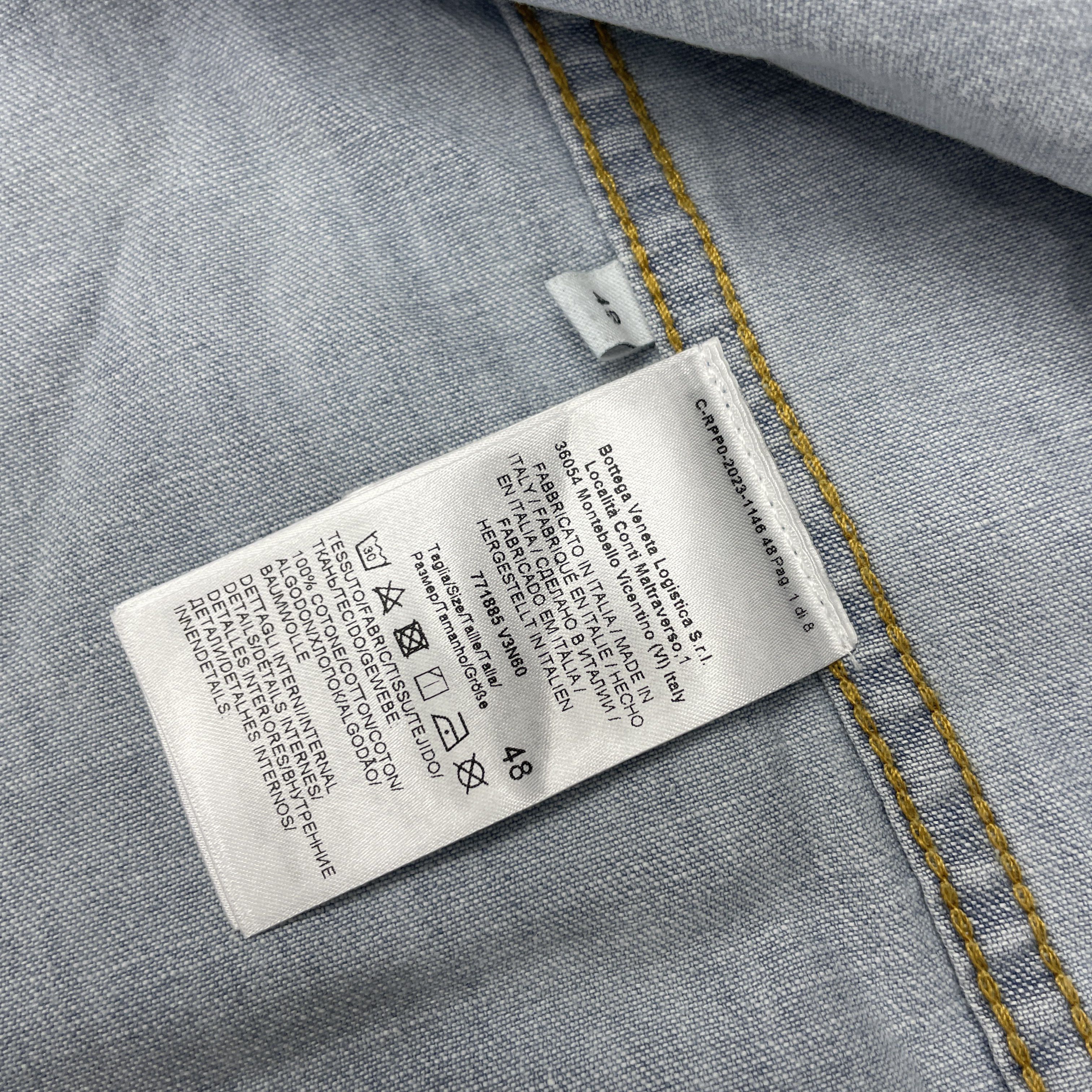 Bottega Veneta Bottega Veneta Bleached Denim Shirt Size 48 Size US M / EU 48-50 / 2 - 4 Thumbnail