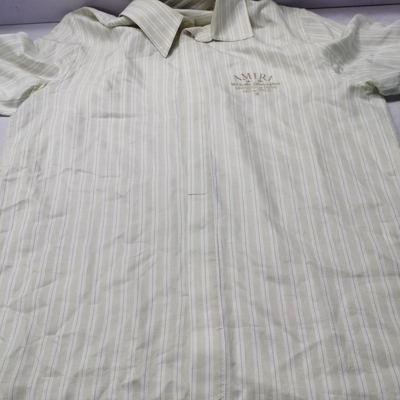 Amiri Amiri Striped Graphic Button Up Shirt Size 50 Size US M / EU 48-50 / 2 - 10 Thumbnail