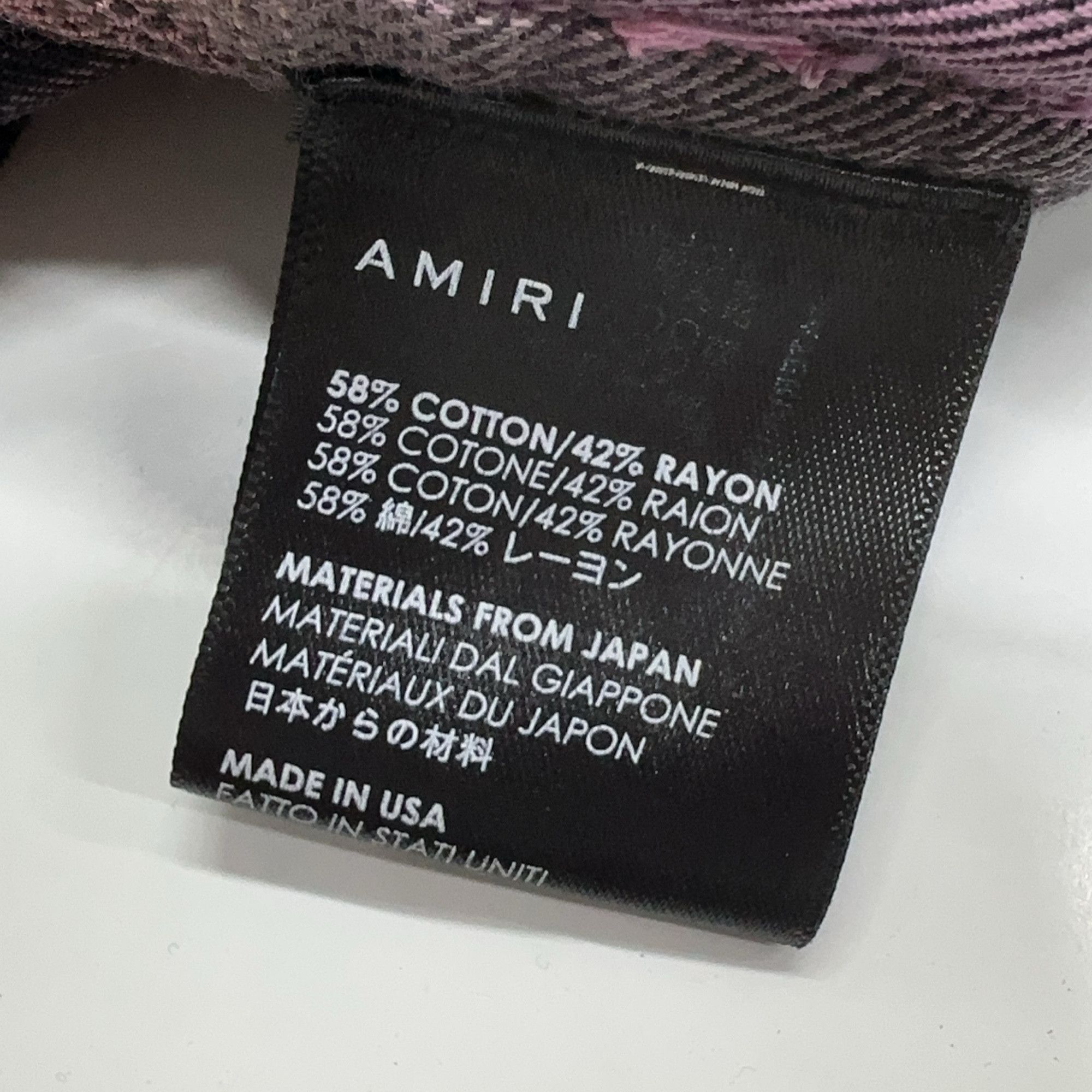 Amiri AMIRI Ombre Plaid Button Up Shirt Size M Size US M / EU 48-50 / 2 - 3 Thumbnail