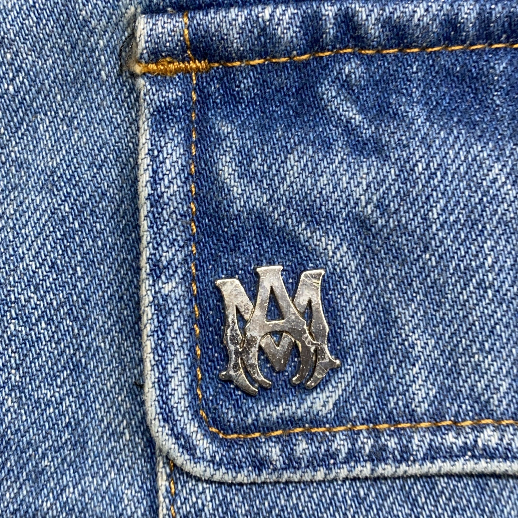 Amiri AMIRI Logo Denim Jacket Size S Size US S / EU 44-46 / 1 - 5 Thumbnail