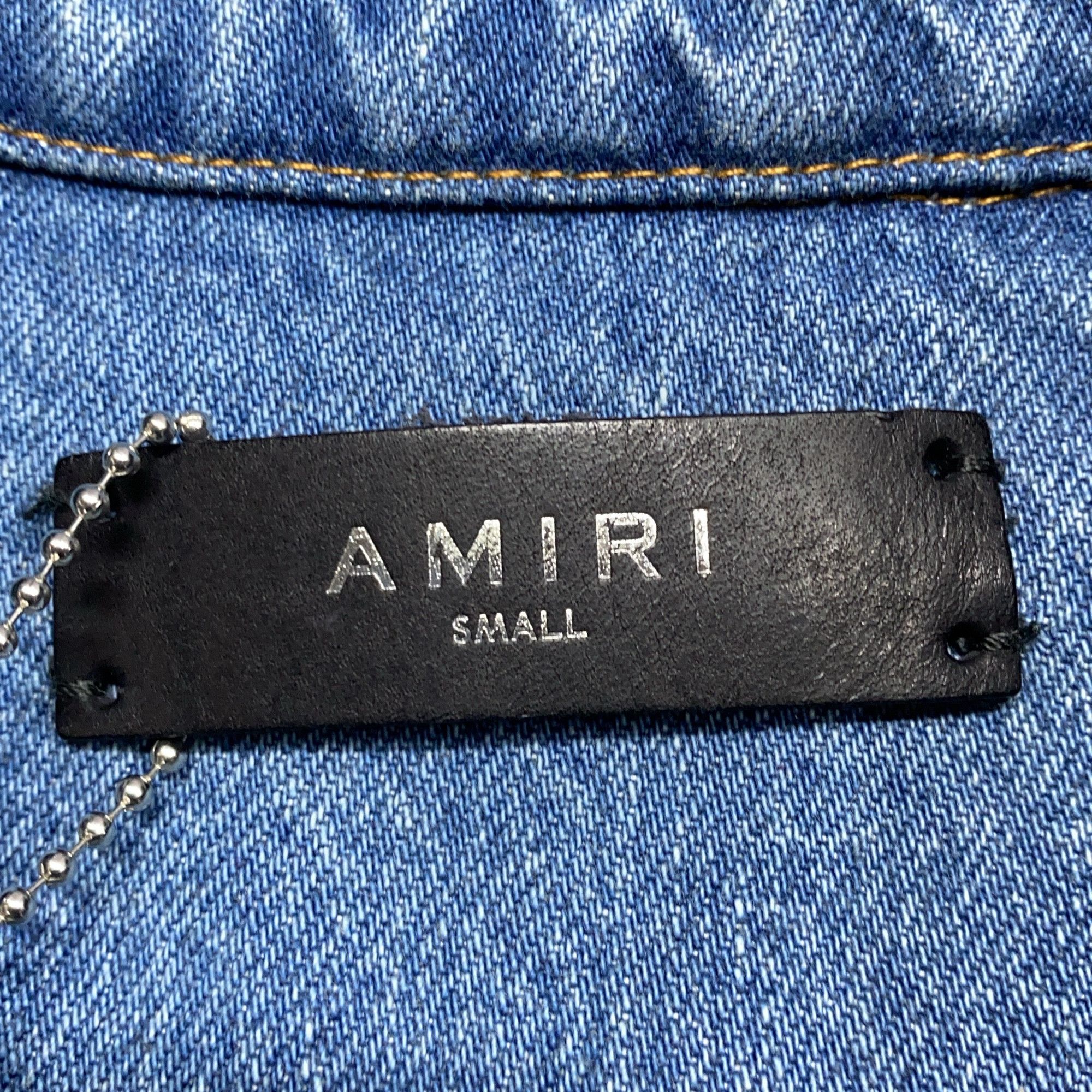 Amiri AMIRI Logo Denim Jacket Size S Size US S / EU 44-46 / 1 - 3 Thumbnail
