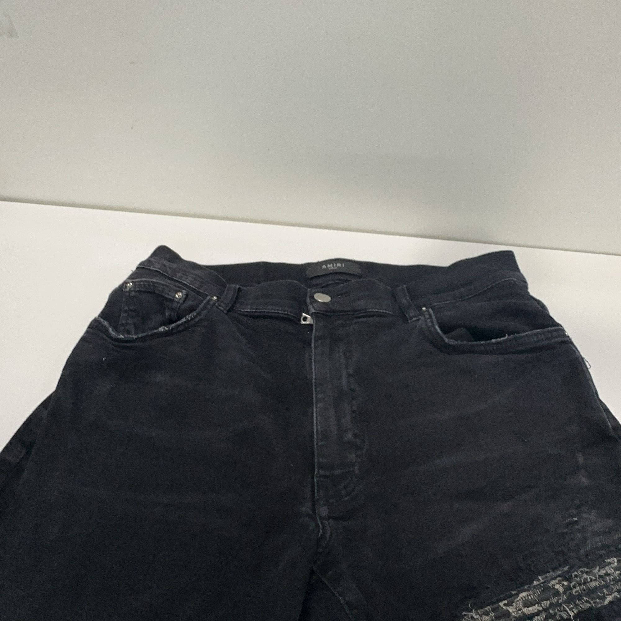 Amiri AMIRI Distressed Black Jeans Size 34 Size US 34 / EU 50 - 6 Thumbnail