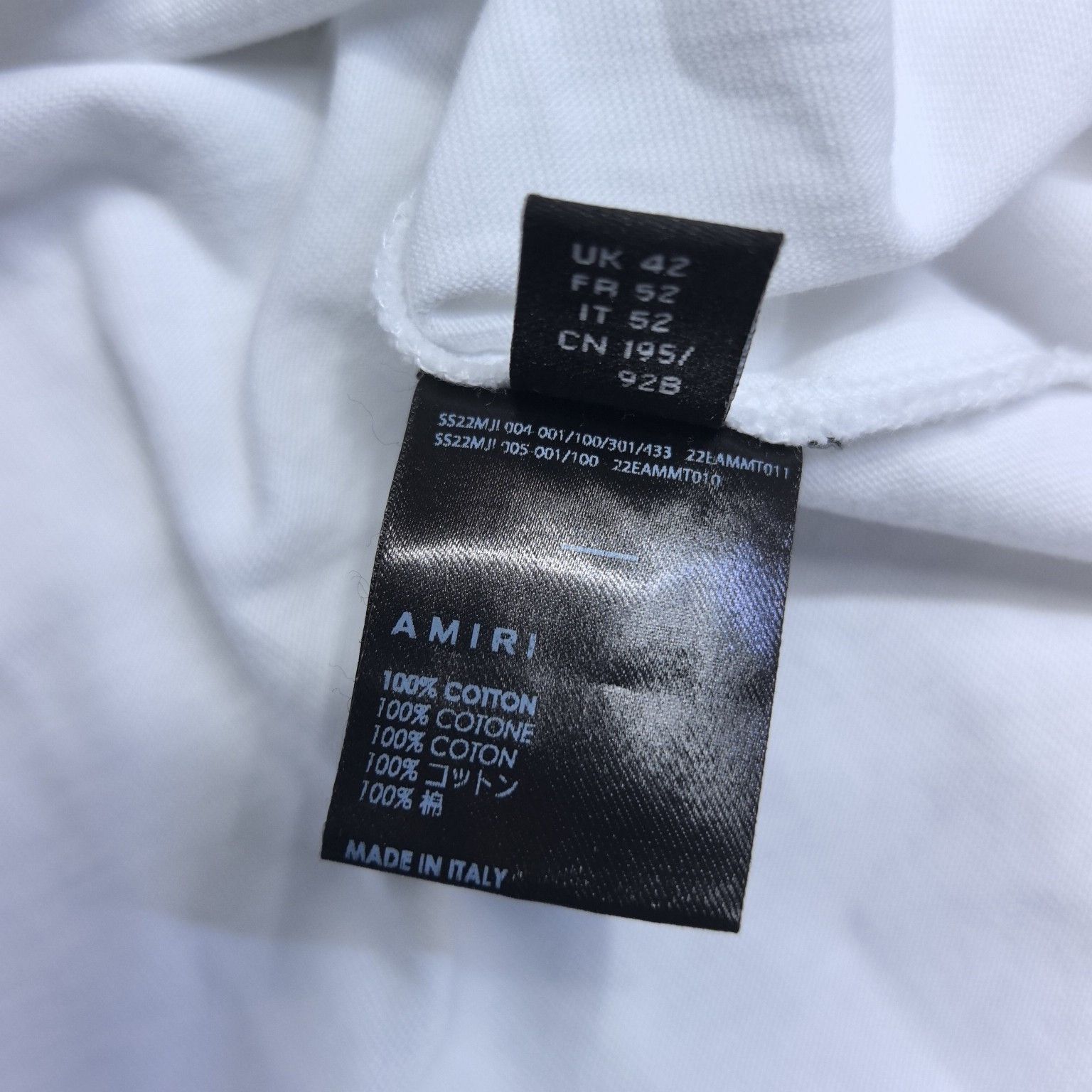Amiri Amiri Logo Print T-Shirt White Size XL Size US XL / EU 56 / 4 - 7 Thumbnail