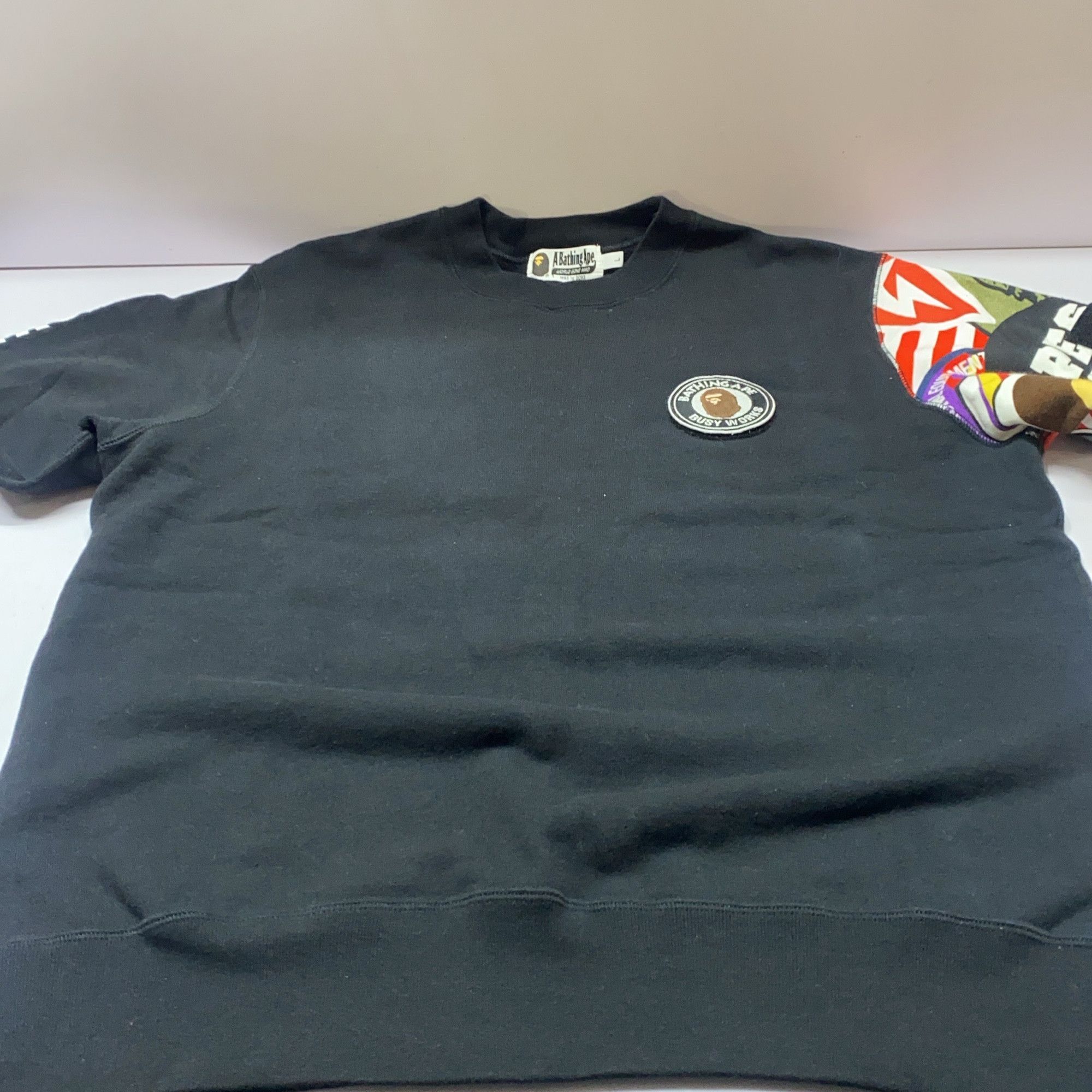 Bape A Bathing Ape Patchwork Sleeve Sweatshirt Size L Size US L / EU 52-54 / 3 - 9 Thumbnail