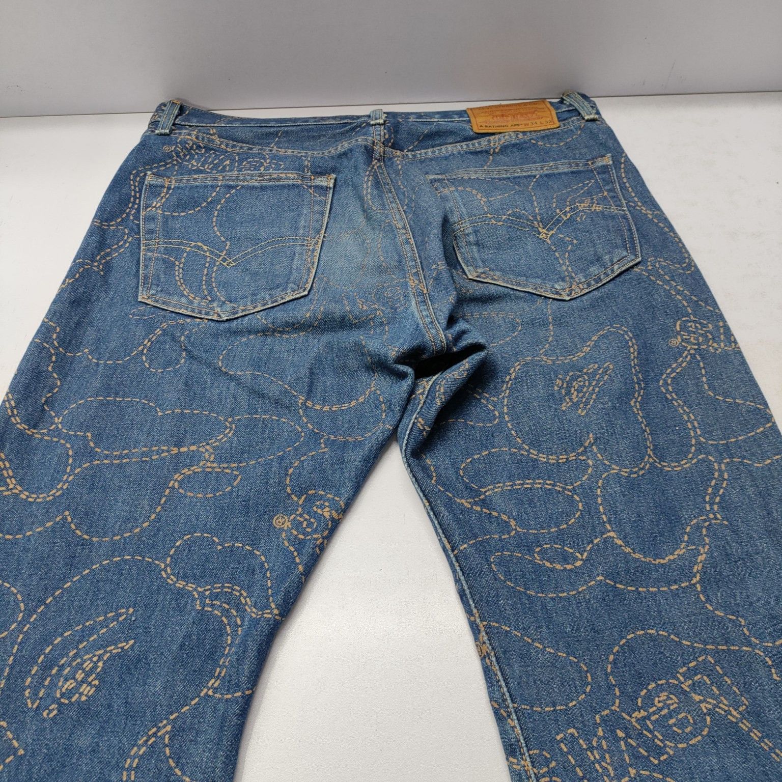 Bape × Levi's Levi's x BAPE Camo Stitch Denim Jeans Size 34 Size US 32 / EU 48 - 12 Thumbnail