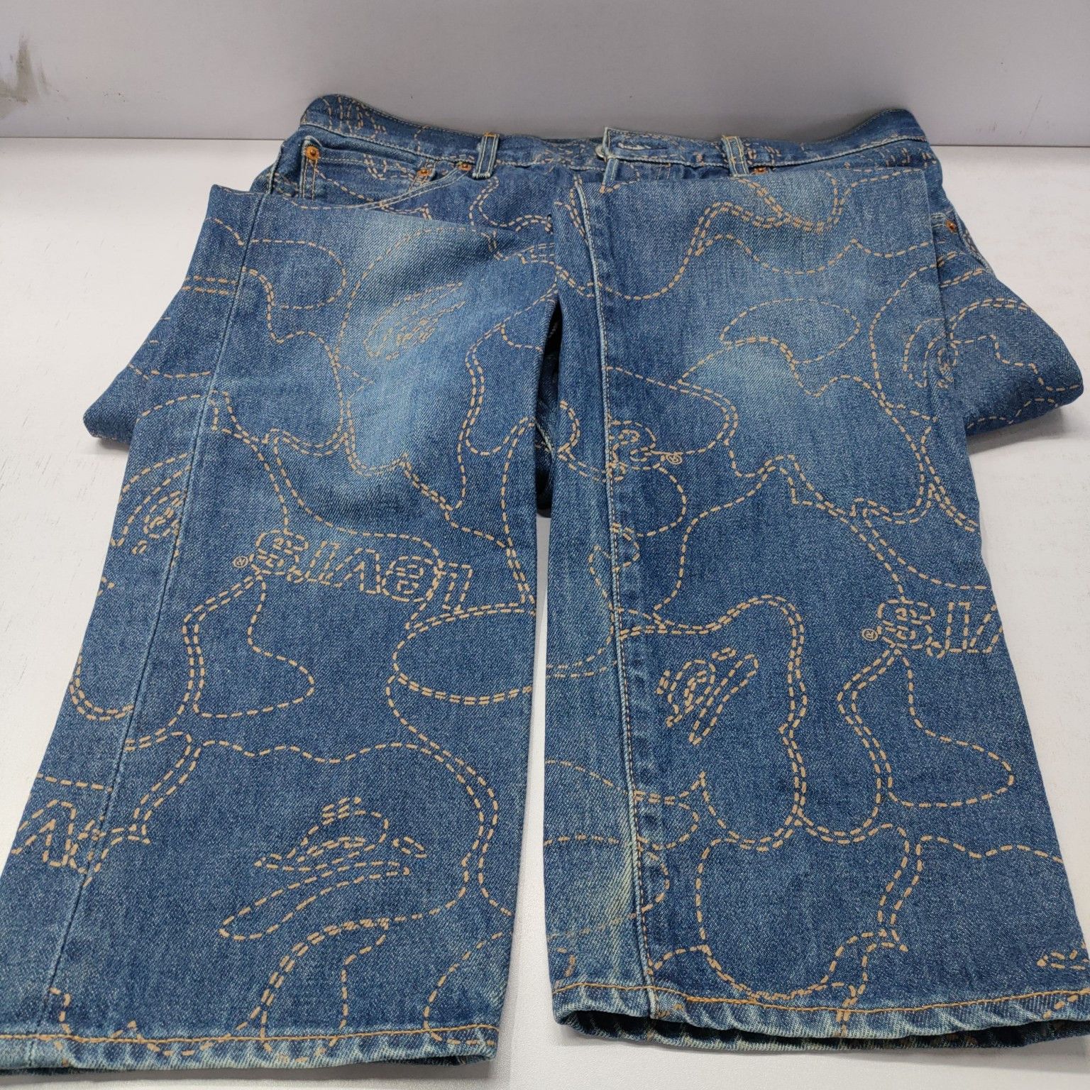Bape × Levi's Levi's x BAPE Camo Stitch Denim Jeans Size 34 Size US 32 / EU 48 - 10 Thumbnail
