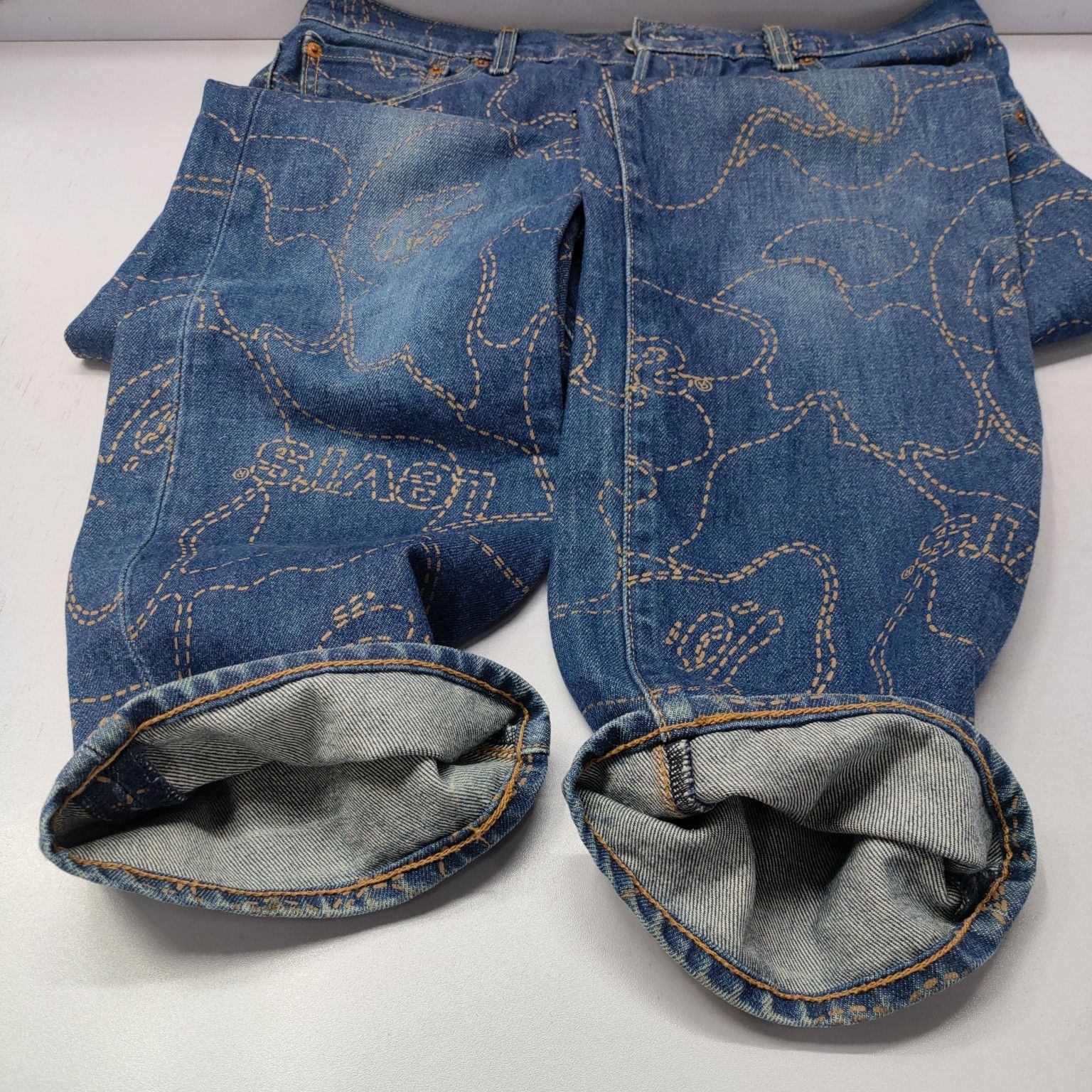 Bape × Levi's Levi's x BAPE Camo Stitch Denim Jeans Size 34 Size US 32 / EU 48 - 11 Thumbnail