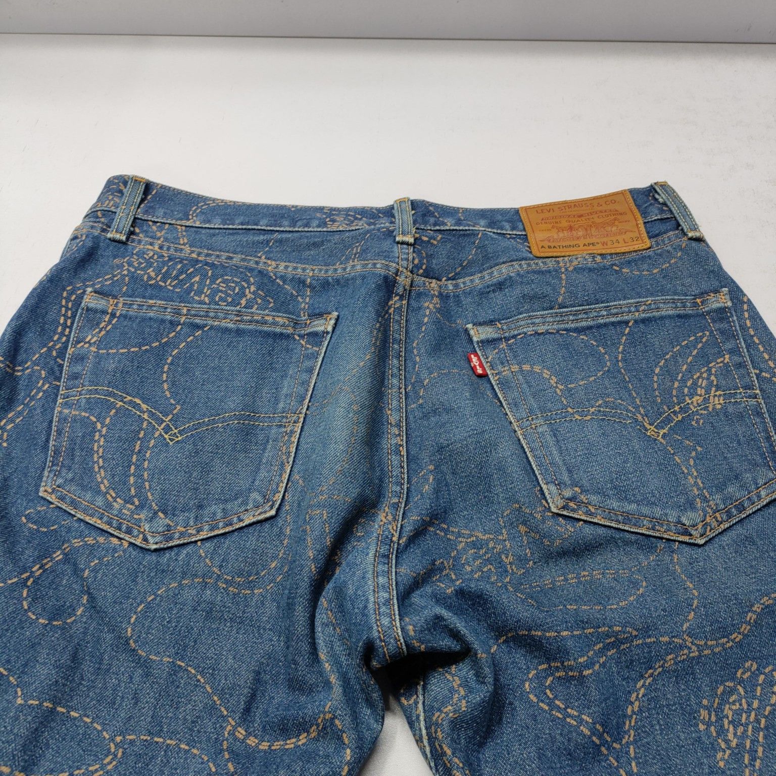 Bape × Levi's Levi's x BAPE Camo Stitch Denim Jeans Size 34 Size US 32 / EU 48 - 6 Thumbnail