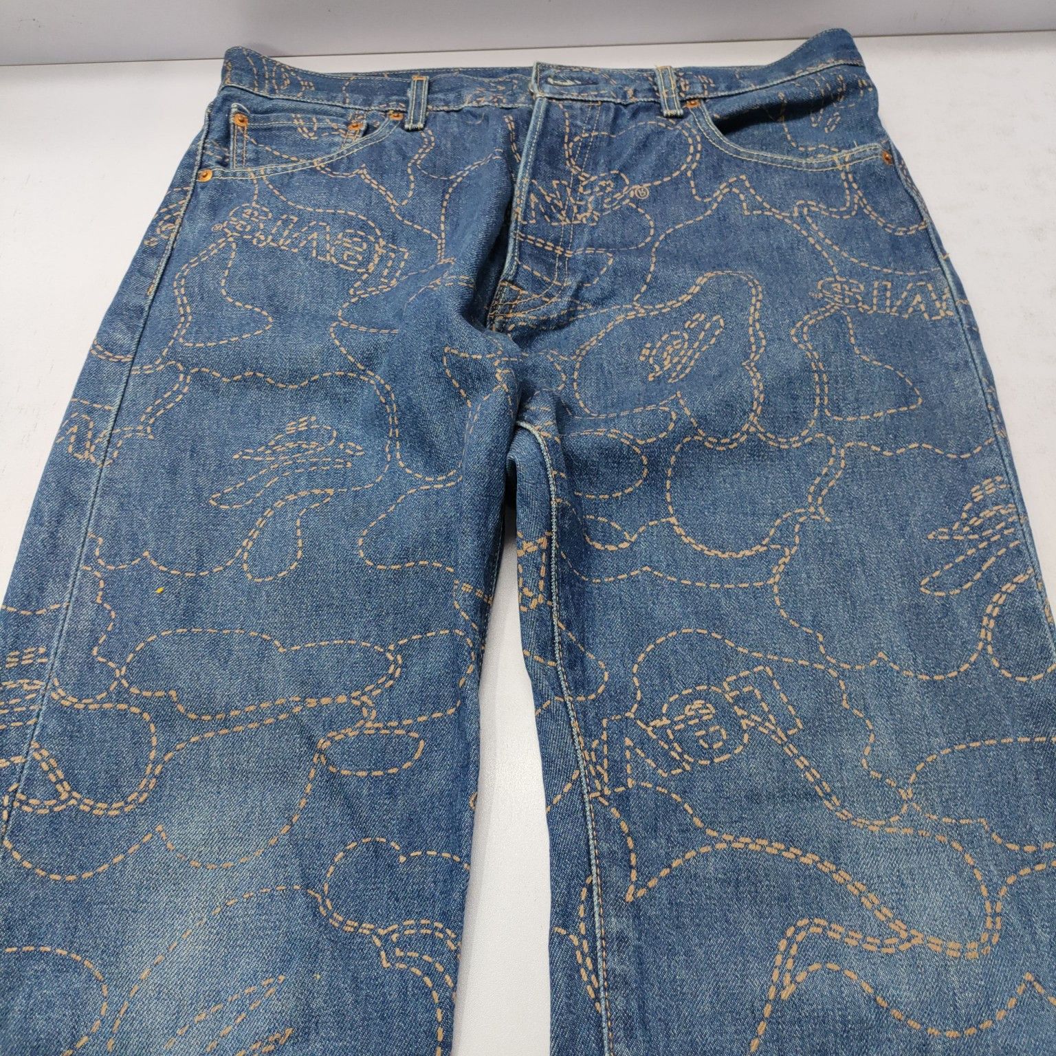 Bape × Levi's Levi's x BAPE Camo Stitch Denim Jeans Size 34 Size US 32 / EU 48 - 9 Thumbnail
