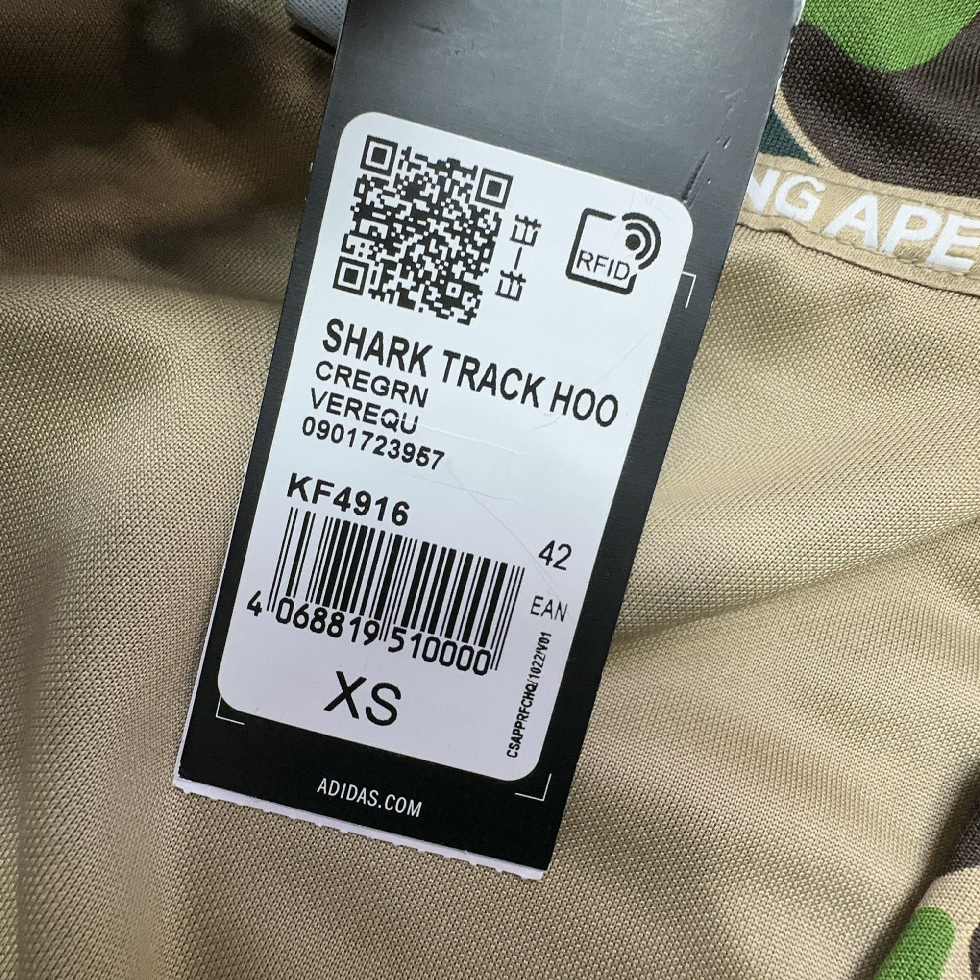Bape Adidas x Bape Camo Shark Track Hoodie Size S Size US S / EU 44-46 / 1 - 4 Thumbnail