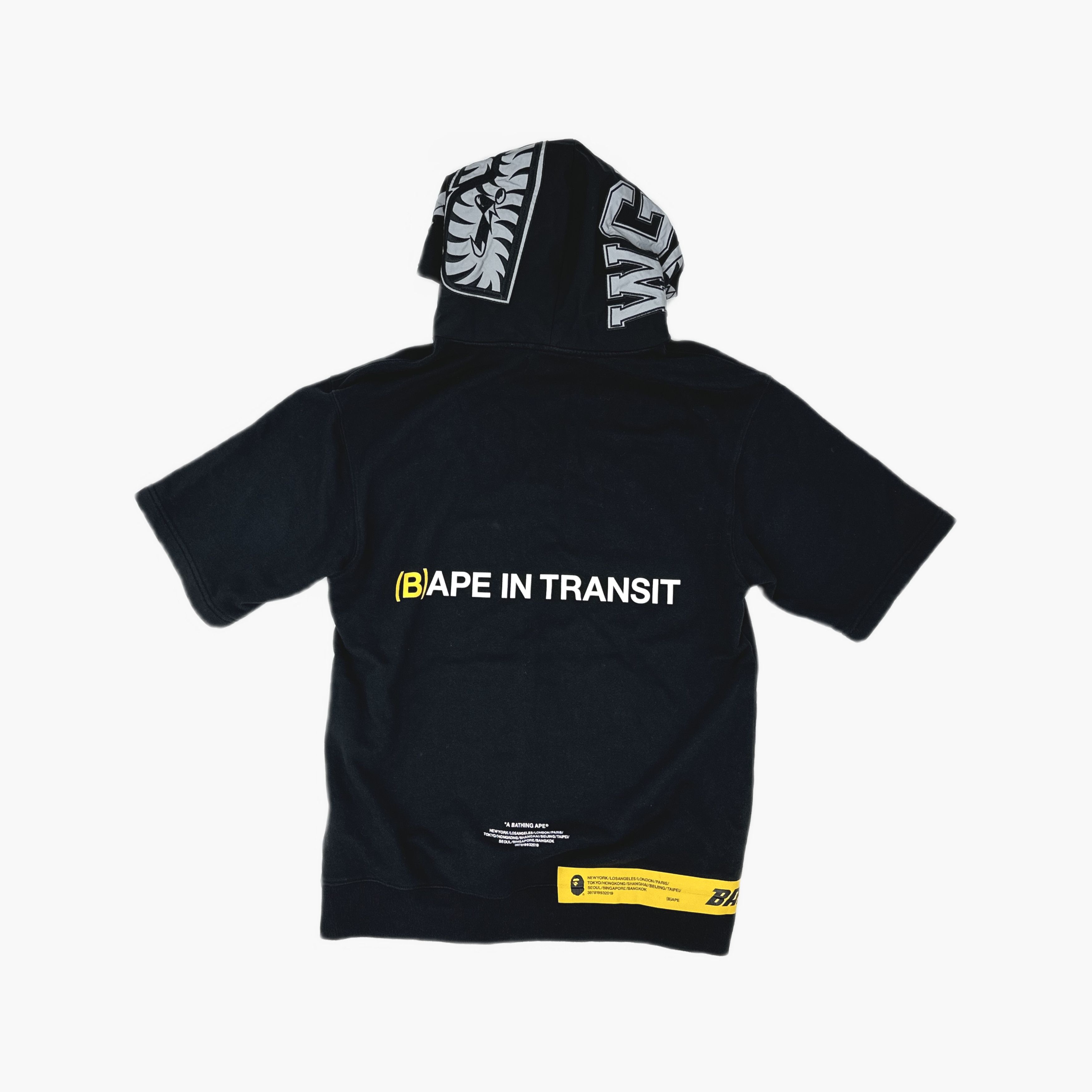 Bape A Bathing Ape Shark Hood Short Sleeve Hoodie Size M Size US M / EU 48-50 / 2 - 2 Thumbnail