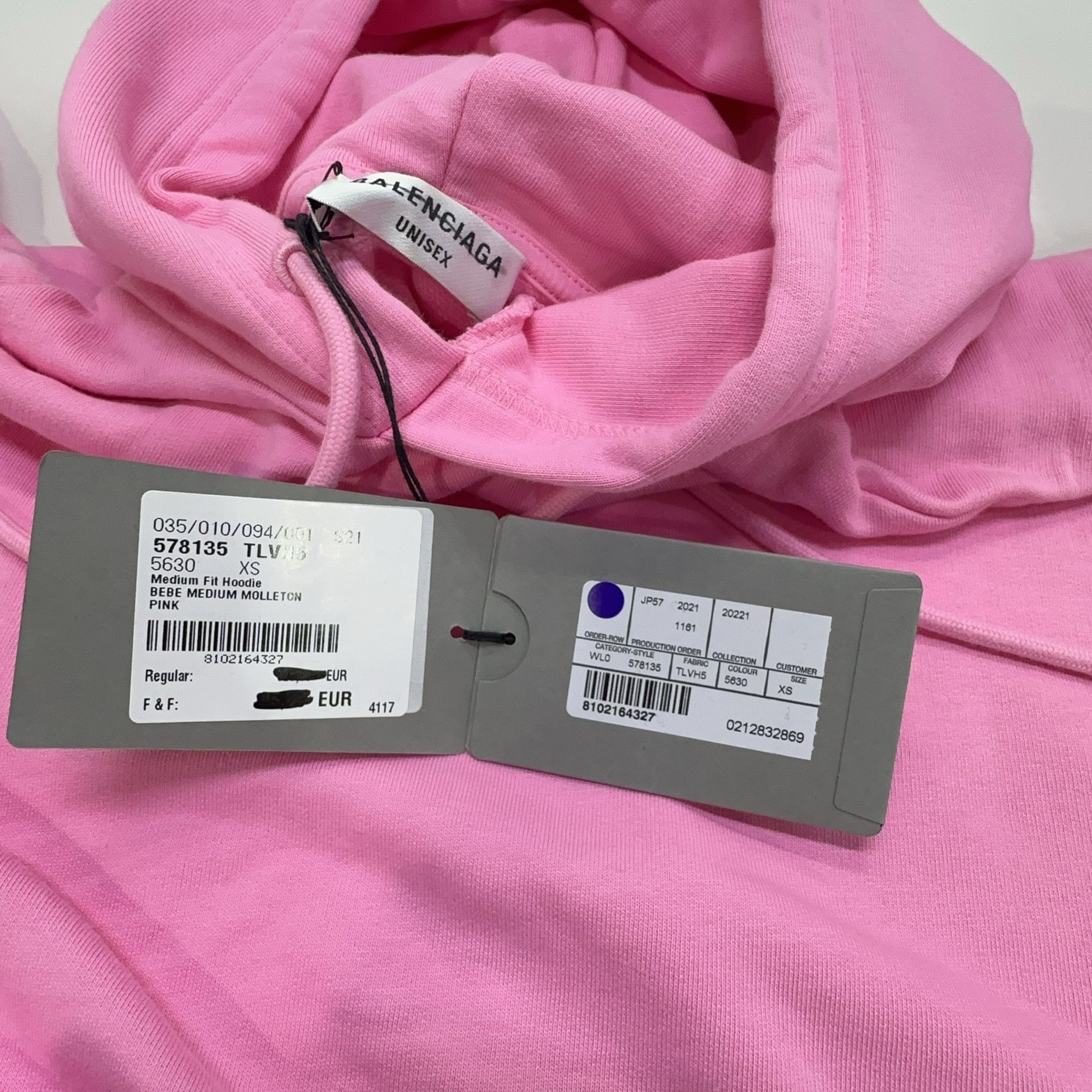 Balenciaga Balenciaga Pink Bebe Logo Hoodie Size XS Size US XS / EU 42 / 0 - 6 Thumbnail
