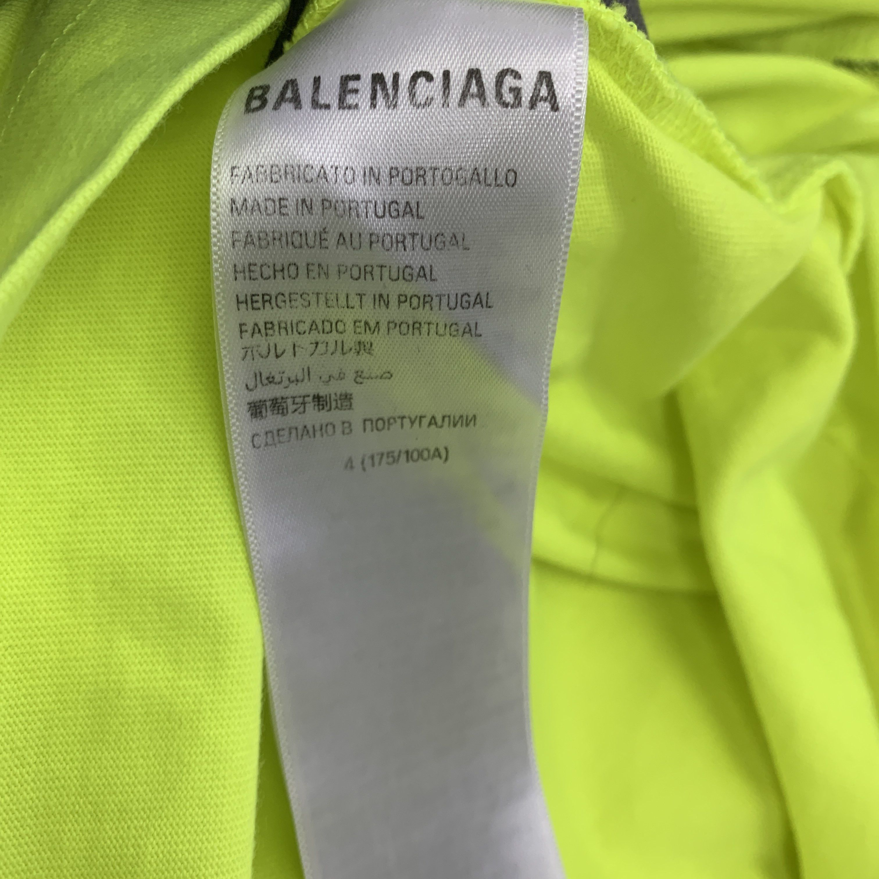 Balenciaga Balenciaga Neon Graphic Logo T-Shirt Size XL Size US XL / EU 56 / 4 - 3 Thumbnail