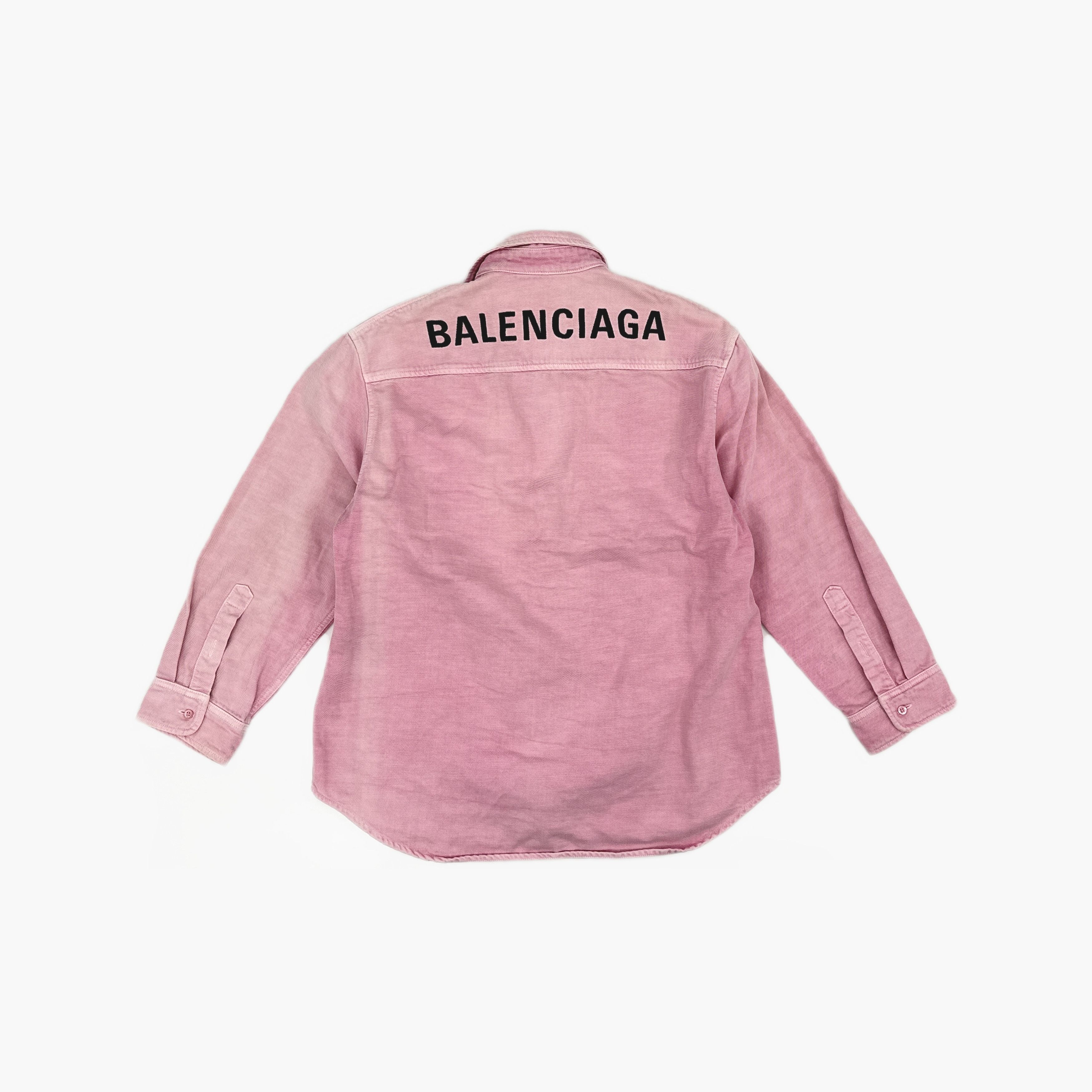 Balenciaga Balenciaga Logo Back Button Up Shirt Size S Size US S / EU 44-46 / 1 - 2 Thumbnail
