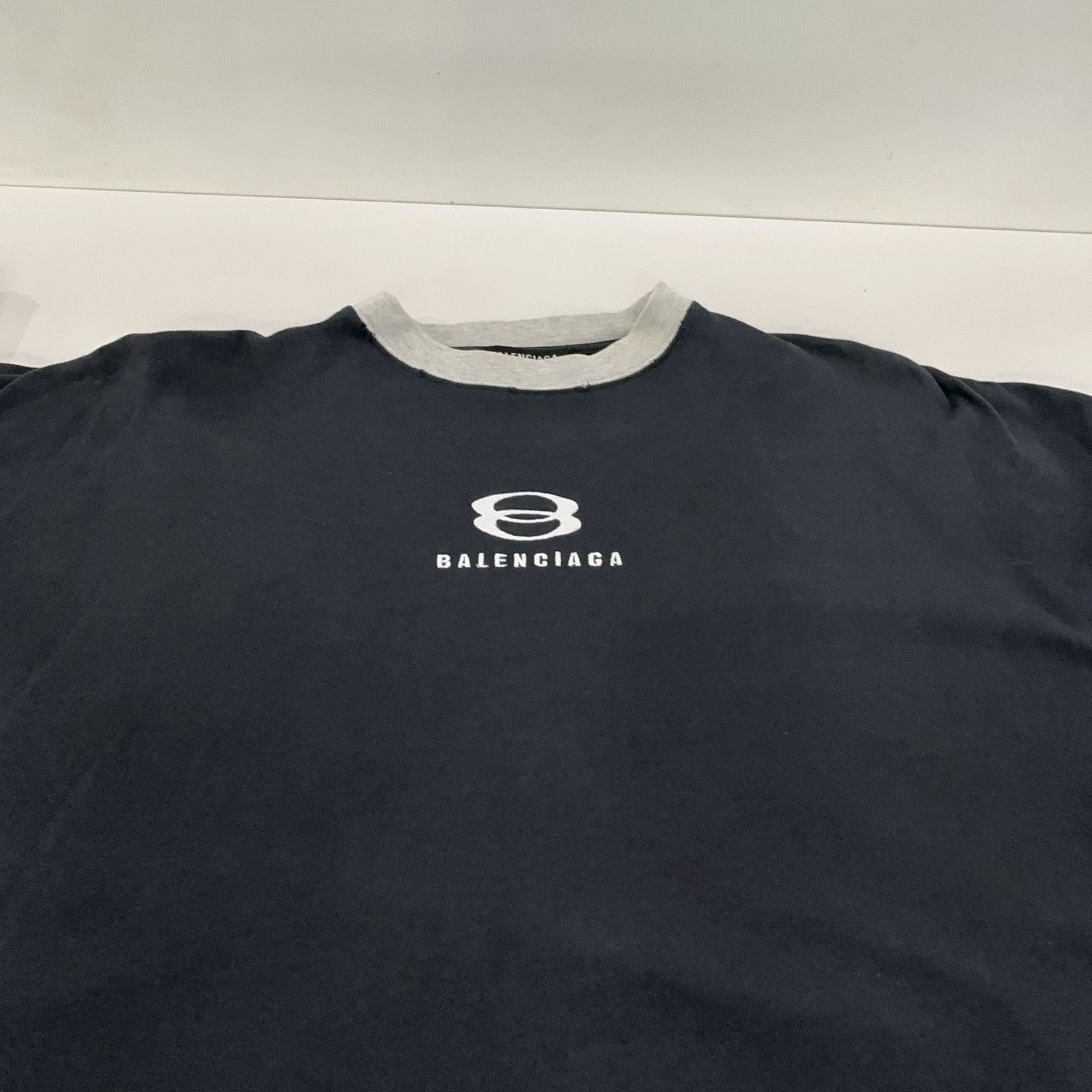 Balenciaga Balenciaga Logo Ringer T-Shirt Size M Size US M / EU 48-50 / 2 - 7 Thumbnail