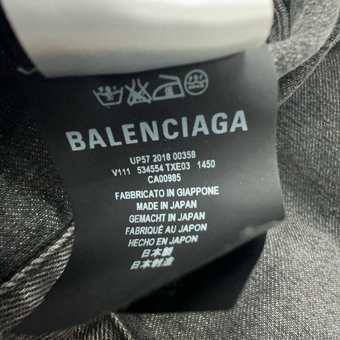 Balenciaga Balenciaga Red Logo Denim Jacket Size M Size US M / EU 48-50 / 2 - 5 Thumbnail