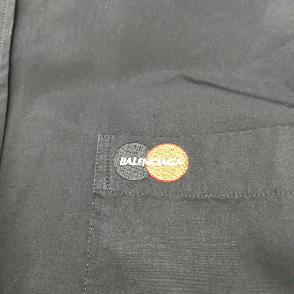 Balenciaga Balenciaga Logo Embroidered Button Up Shirt Size 37 Size US S / EU 44-46 / 1 - 4 Thumbnail